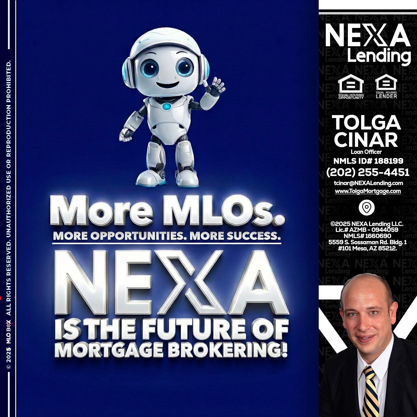 MORE MLOs - Tolga Cinar -Mortgage Loan Originator