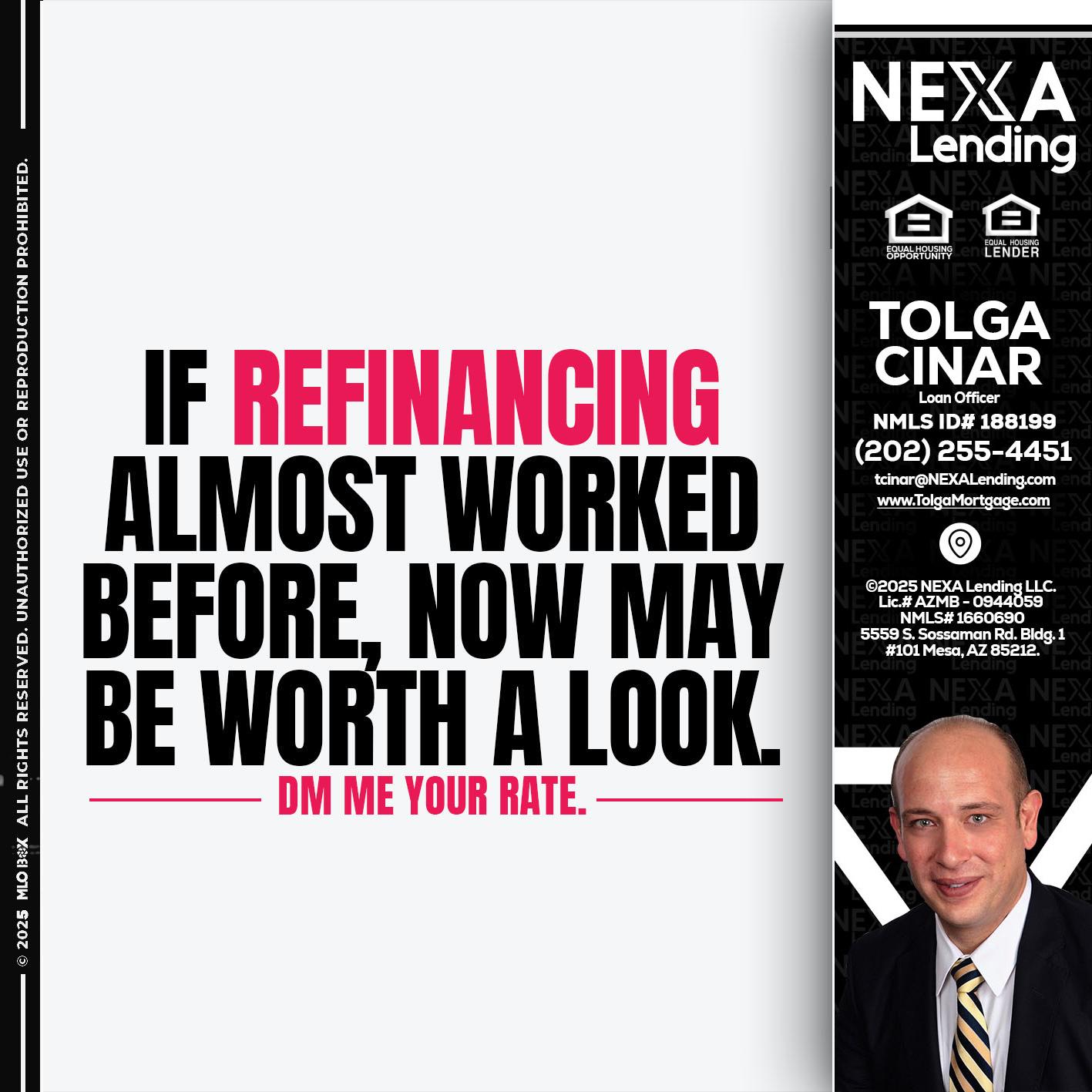 if refinancing - Tolga Cinar -Mortgage Loan Originator