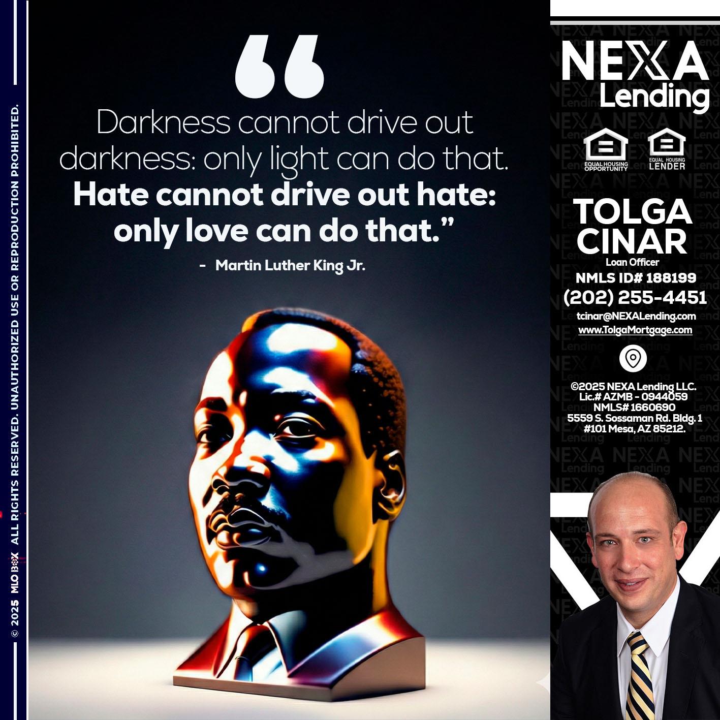 MLK 2026 - Tolga Cinar -Mortgage Loan Originator