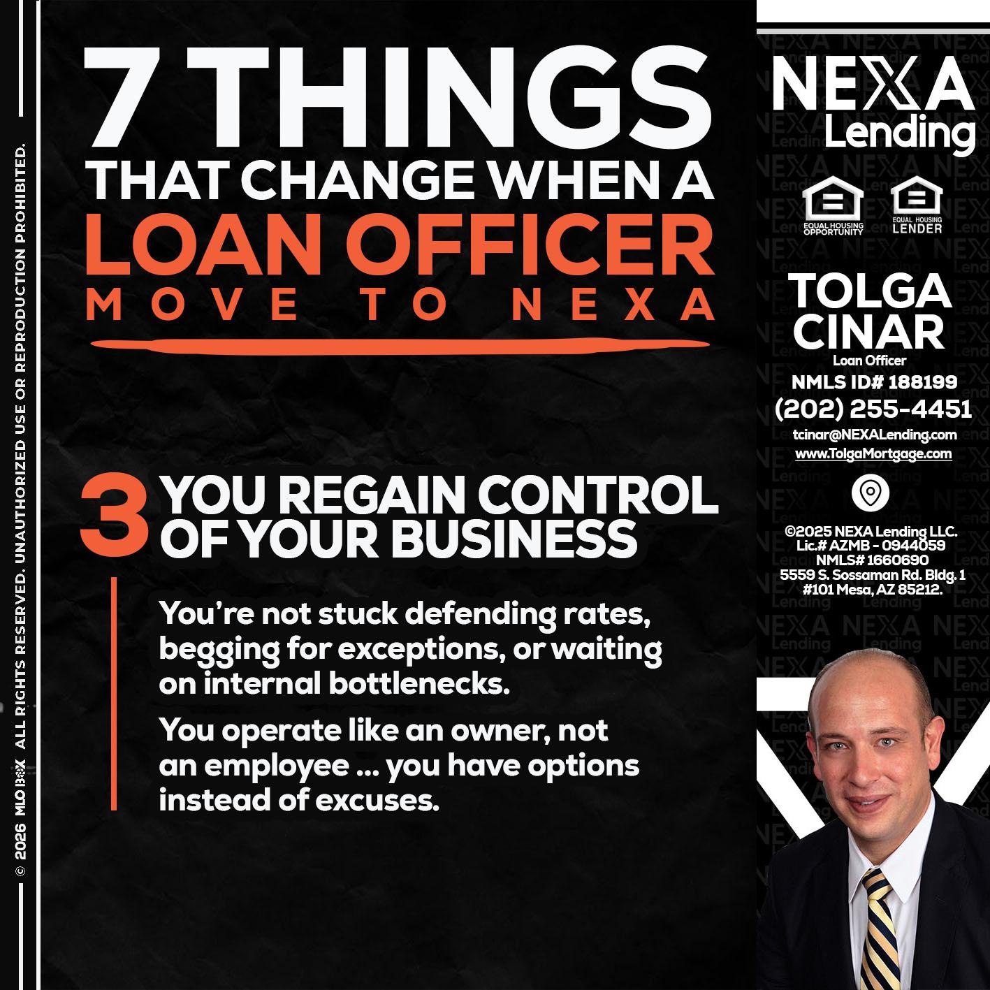 7 things (3) - Tolga Cinar -Mortgage Loan Originator