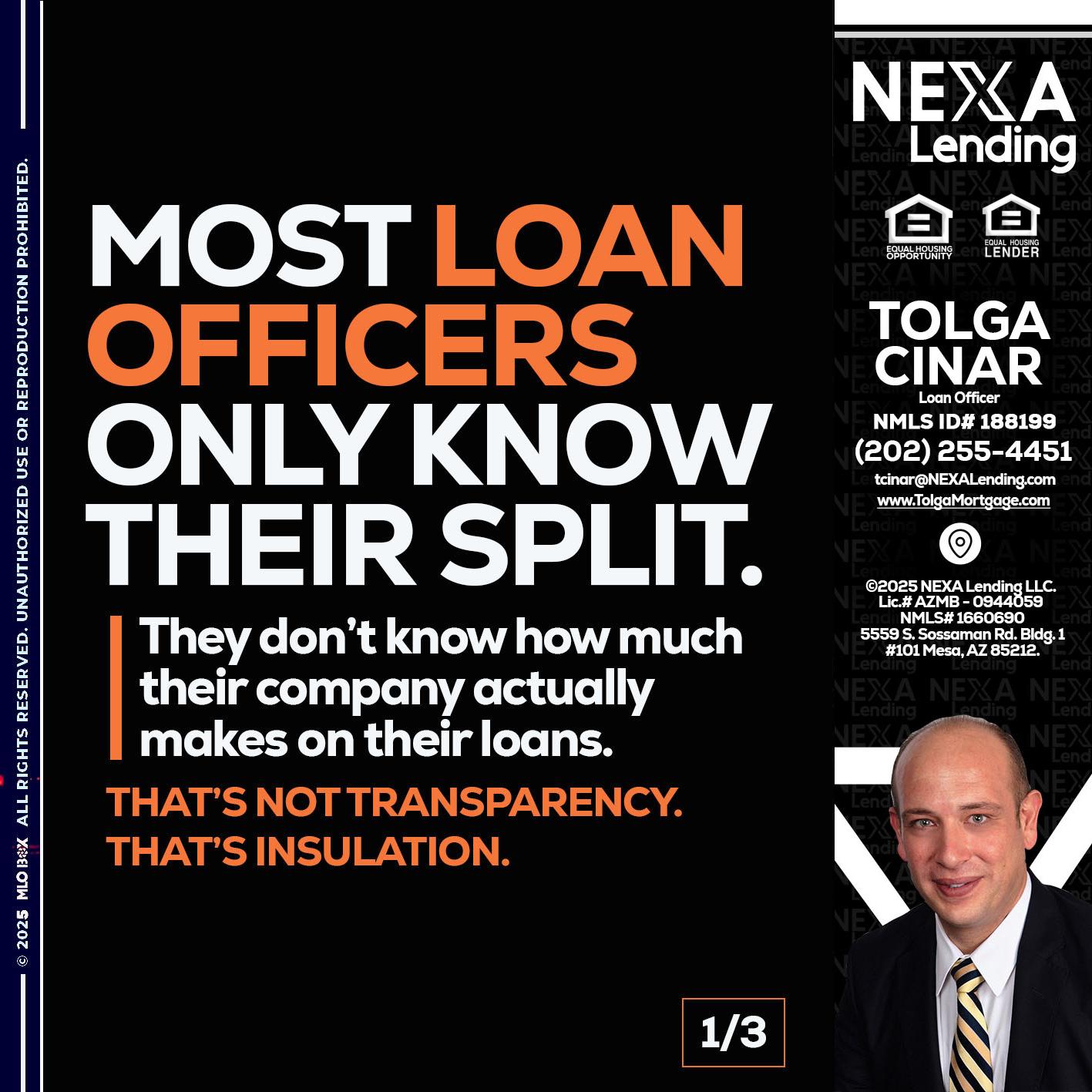 1 OF 3 - Tolga Cinar -Mortgage Loan Originator