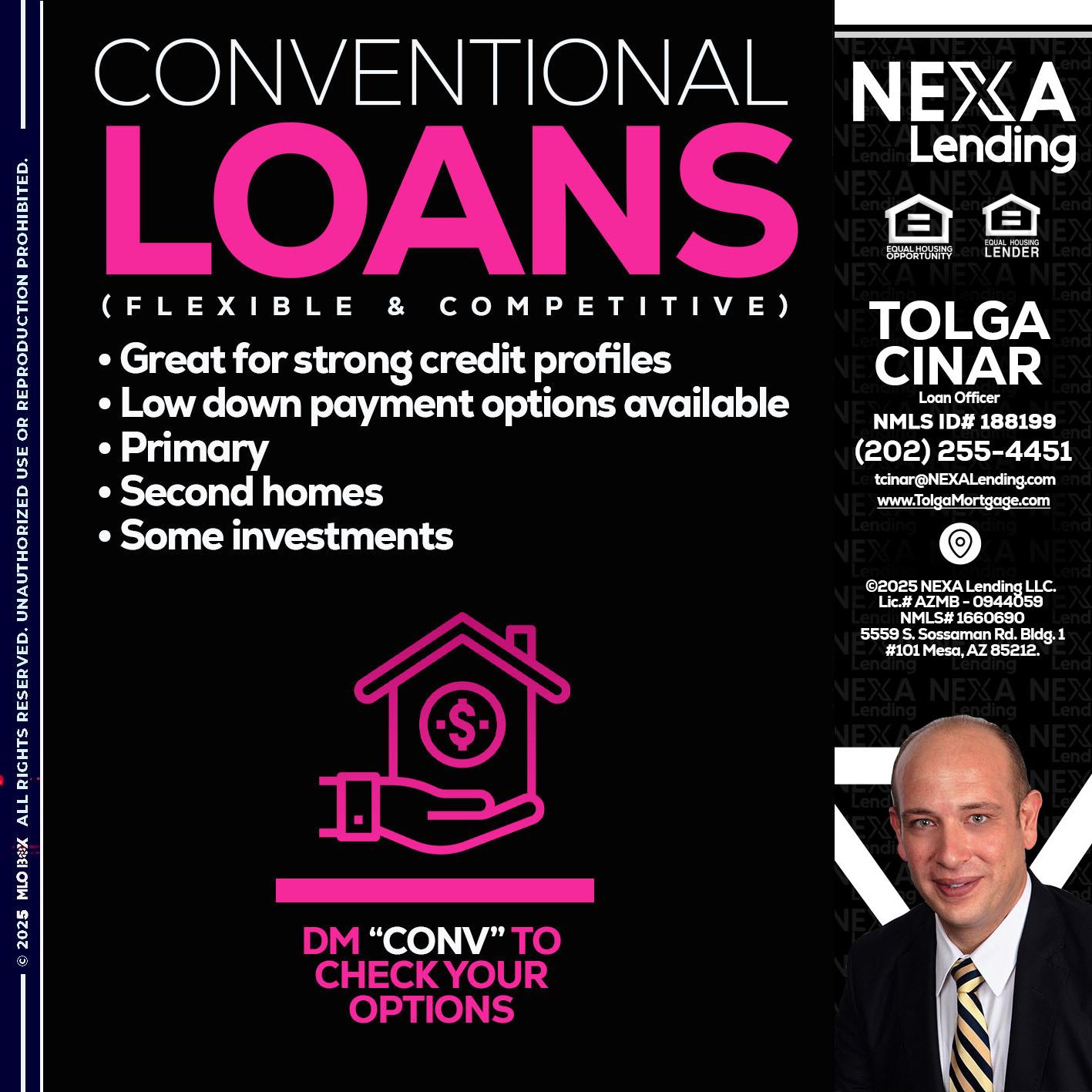 CONVENTIONAL LOANS - Tolga Cinar -Mortgage Loan Originator