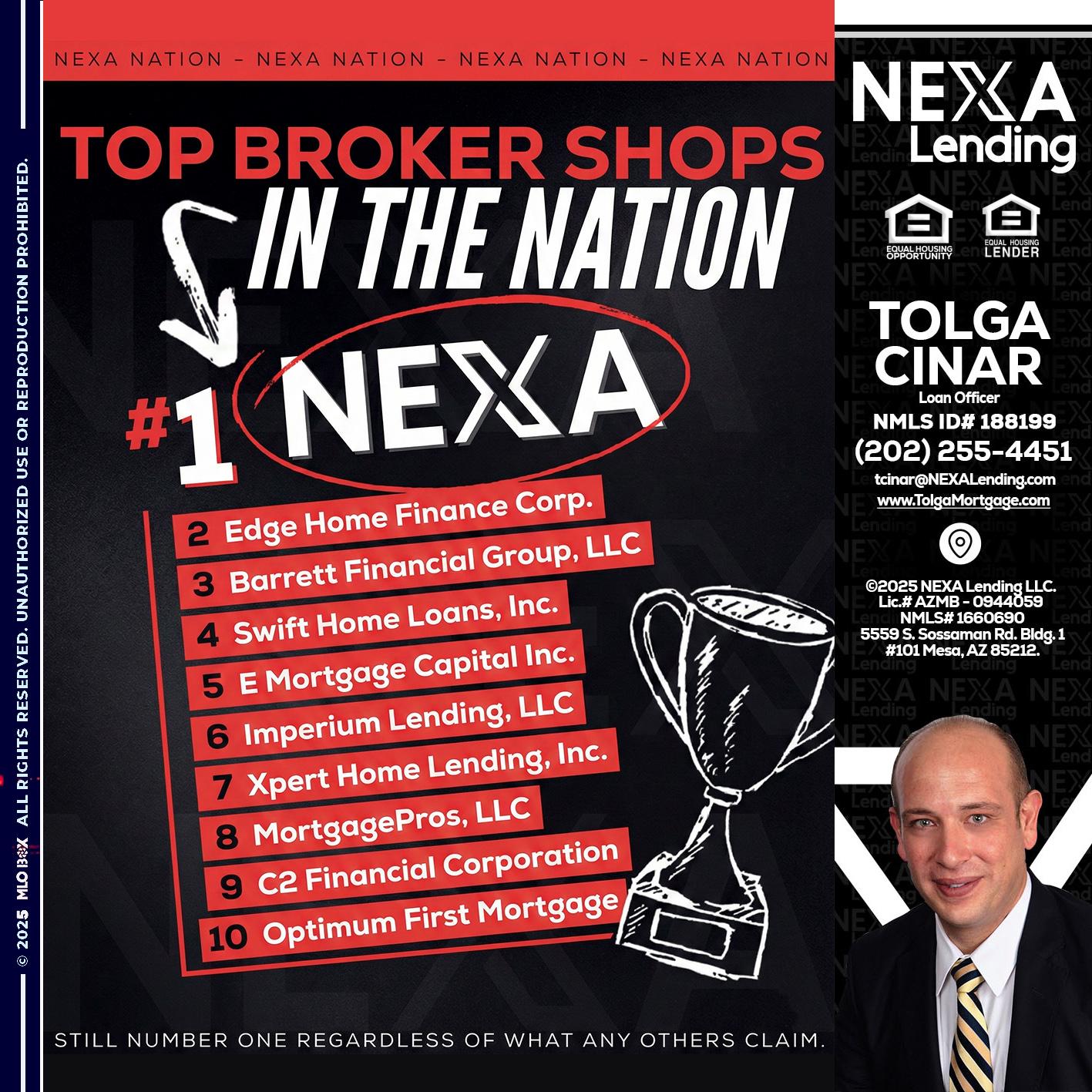 top broker - Tolga Cinar -Mortgage Loan Originator