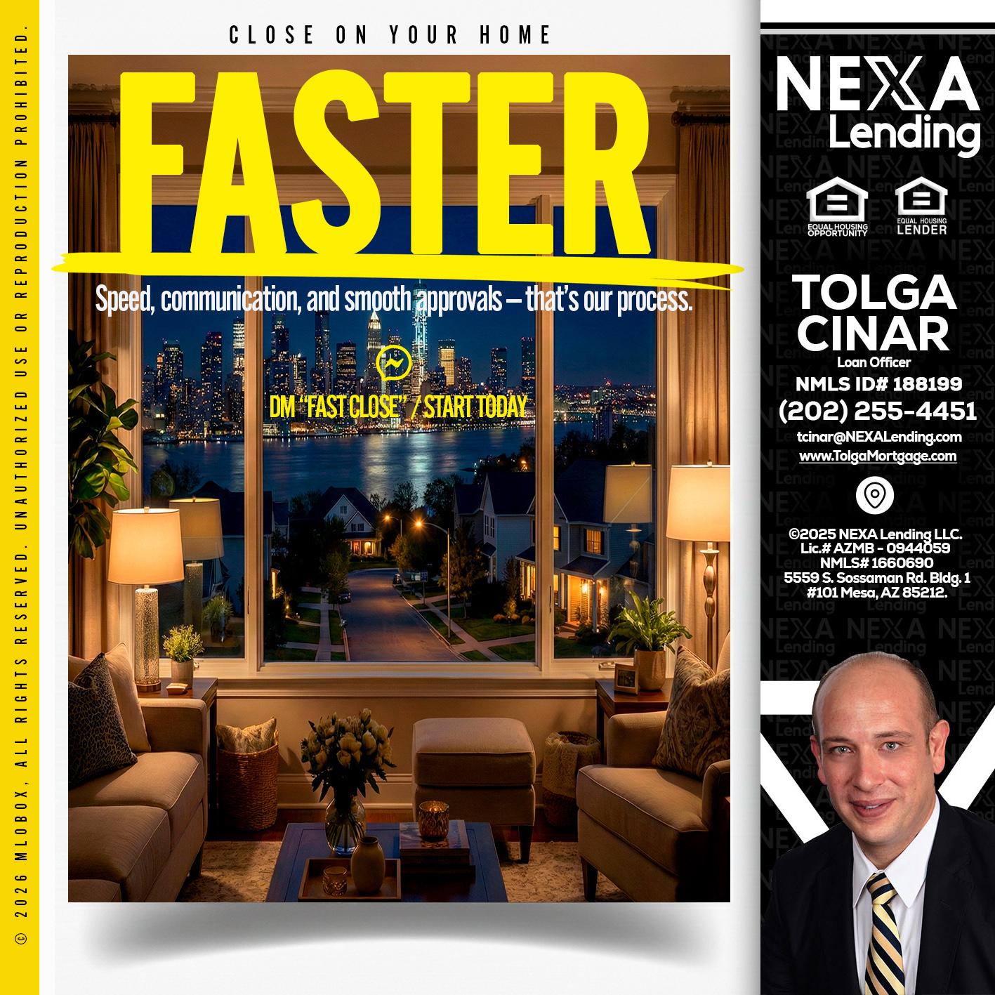FASTER - Tolga Cinar -Mortgage Loan Originator