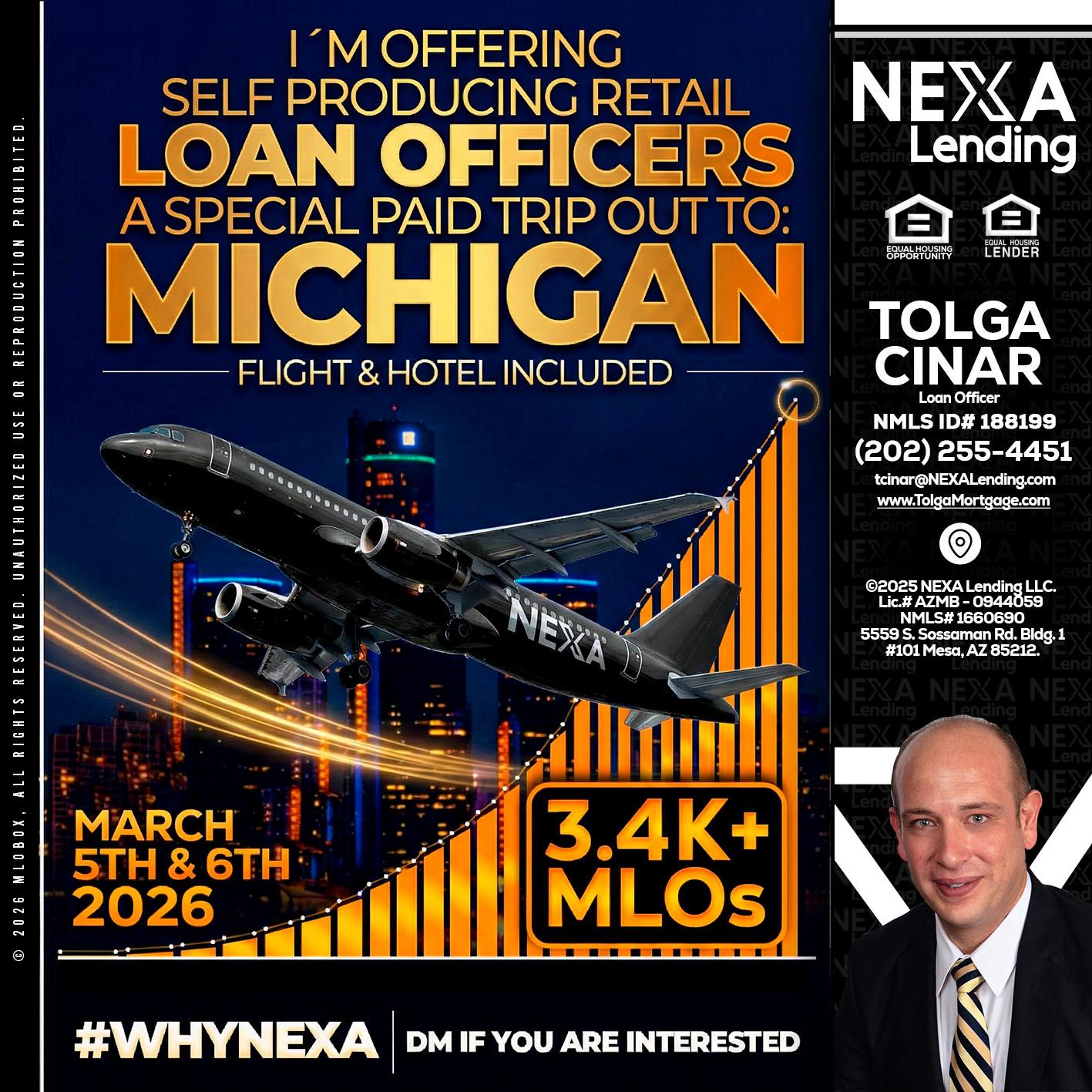 MICHIGAN - Tolga Cinar -Mortgage Loan Originator