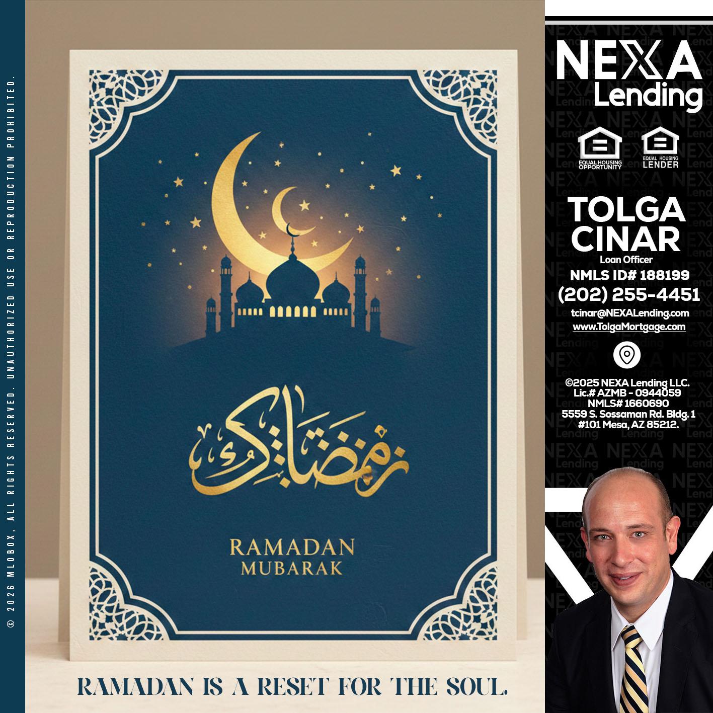 HAPPY RAMADAN - Tolga Cinar -Mortgage Loan Originator