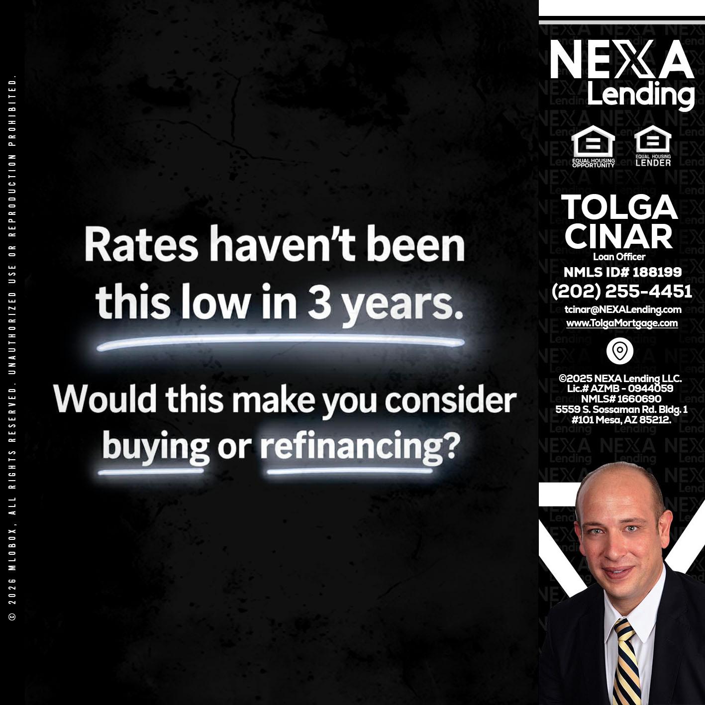 RATES HAVEN'T - Tolga Cinar -Mortgage Loan Originator