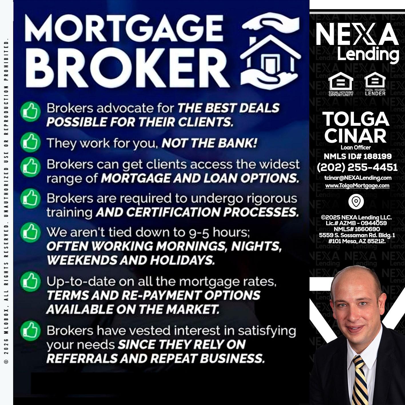 MORTGAGE BROKER - Tolga Cinar -Mortgage Loan Originator