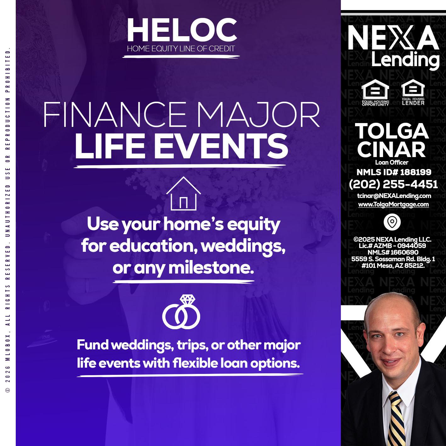 HELOC - Tolga Cinar -Mortgage Loan Originator