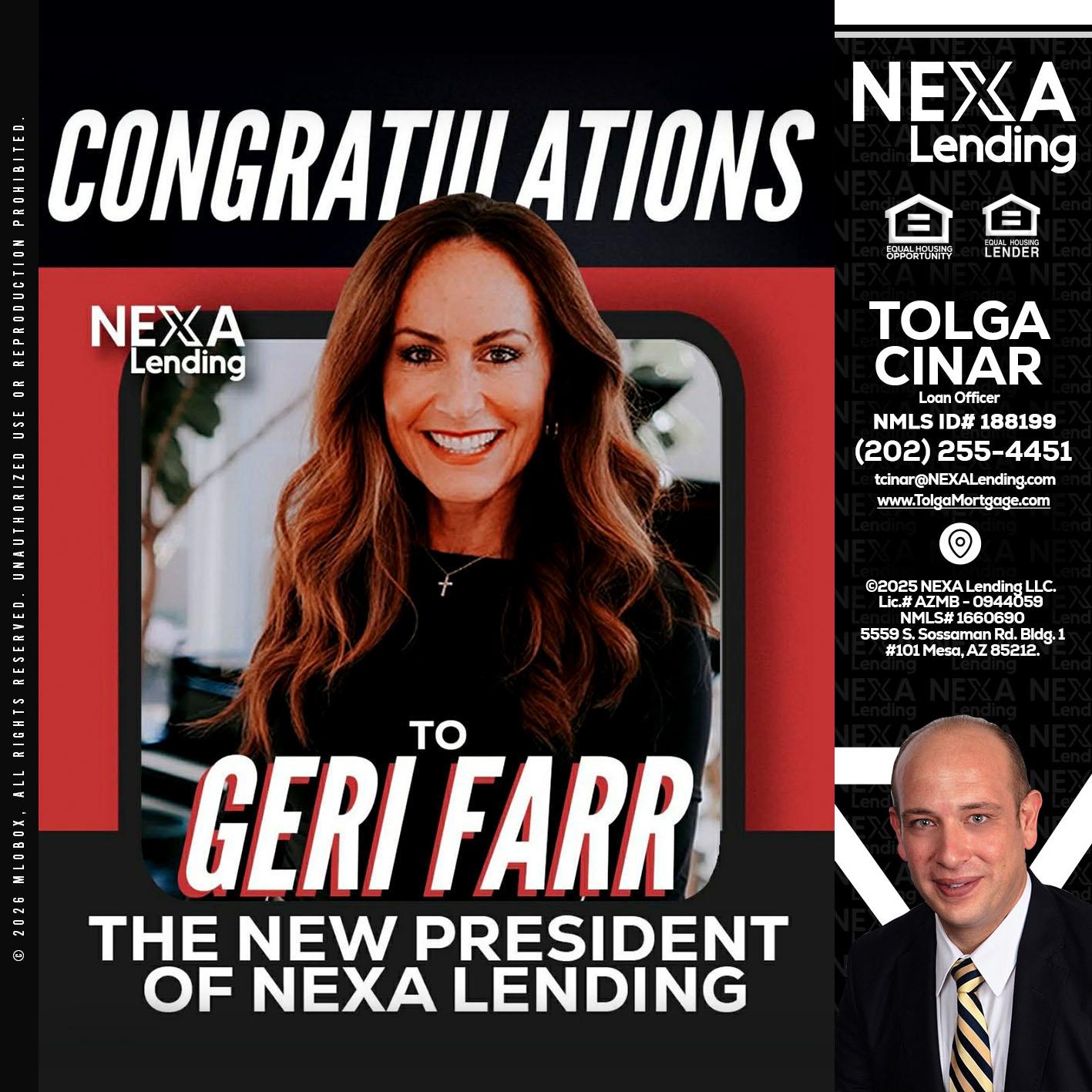 CONGRATULATIONS - Tolga Cinar -Mortgage Loan Originator