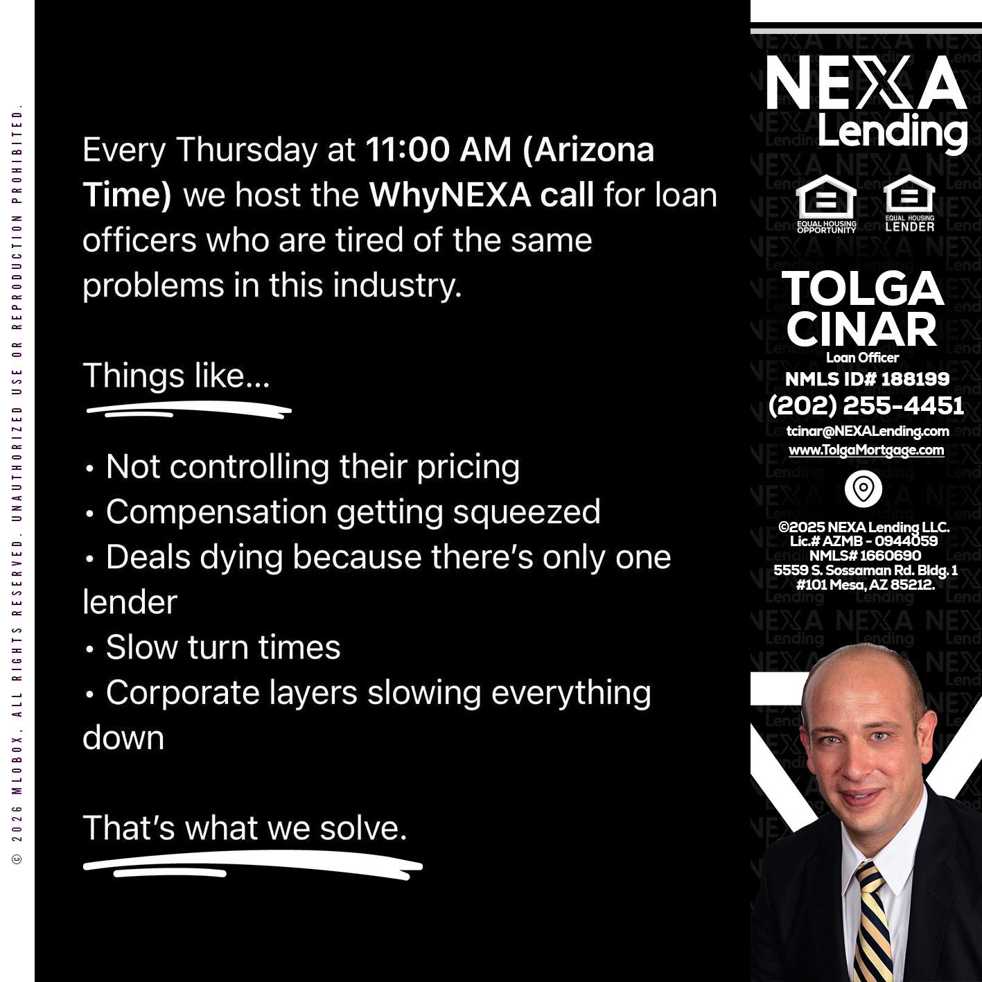 WHY NEXA - Tolga Cinar -Mortgage Loan Originator