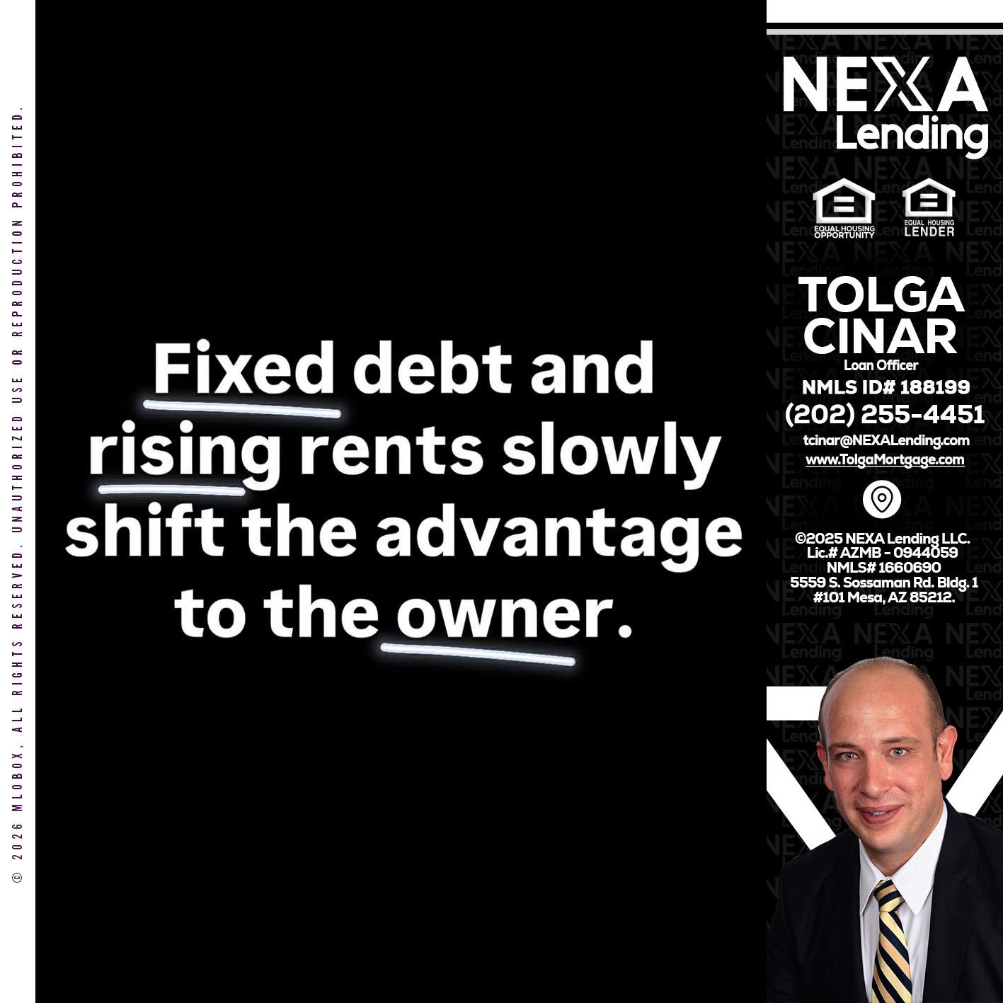 FIXED DEBT - Tolga Cinar -Mortgage Loan Originator