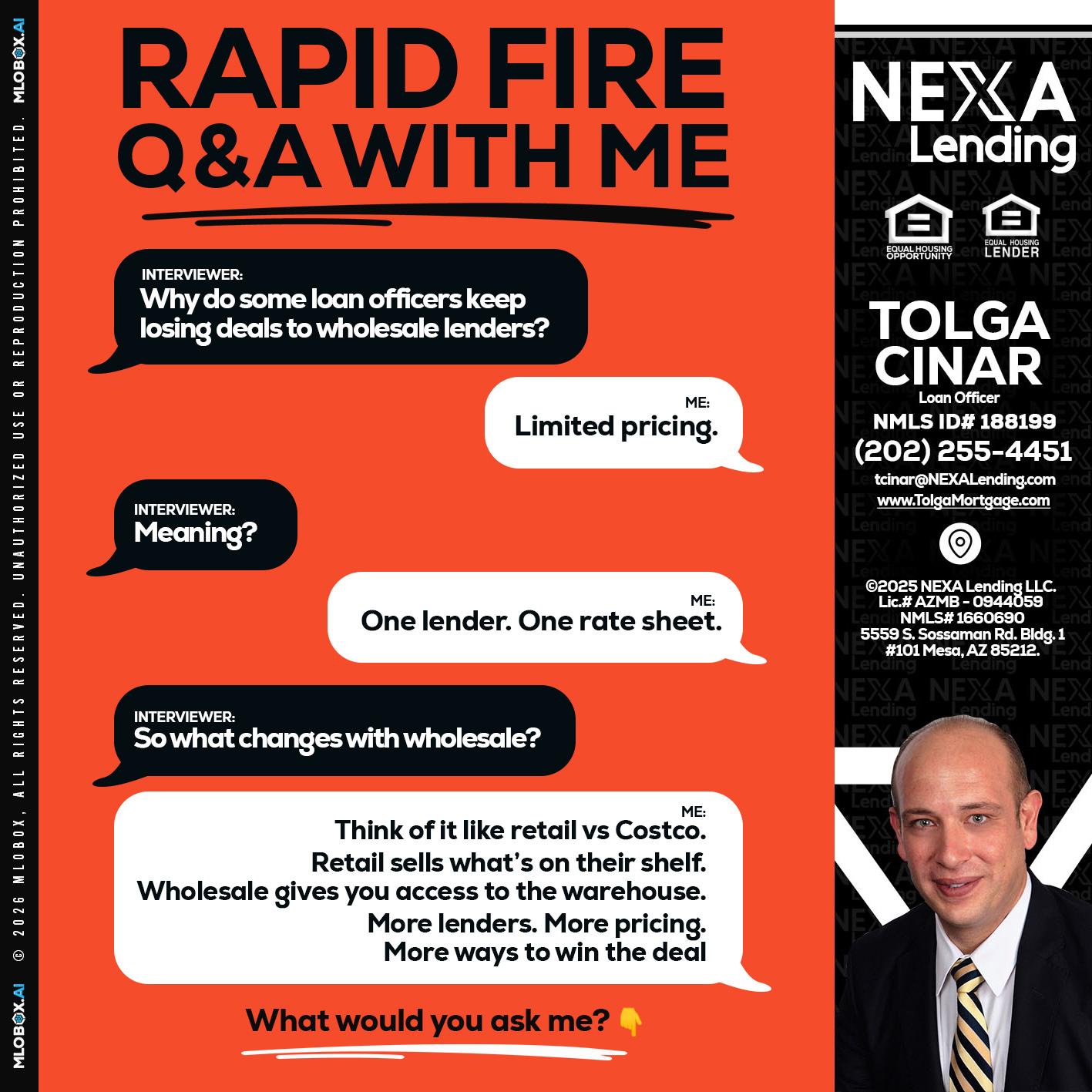 Q&A - Tolga Cinar -Mortgage Loan Originator