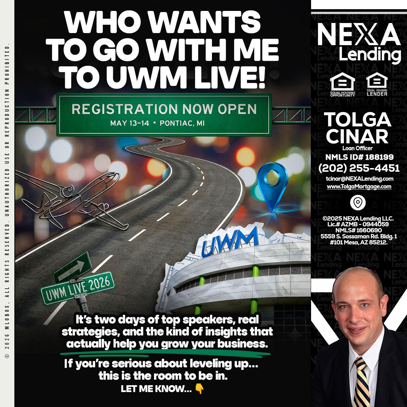 WHO WANTS - Tolga Cinar -Mortgage Loan Originator