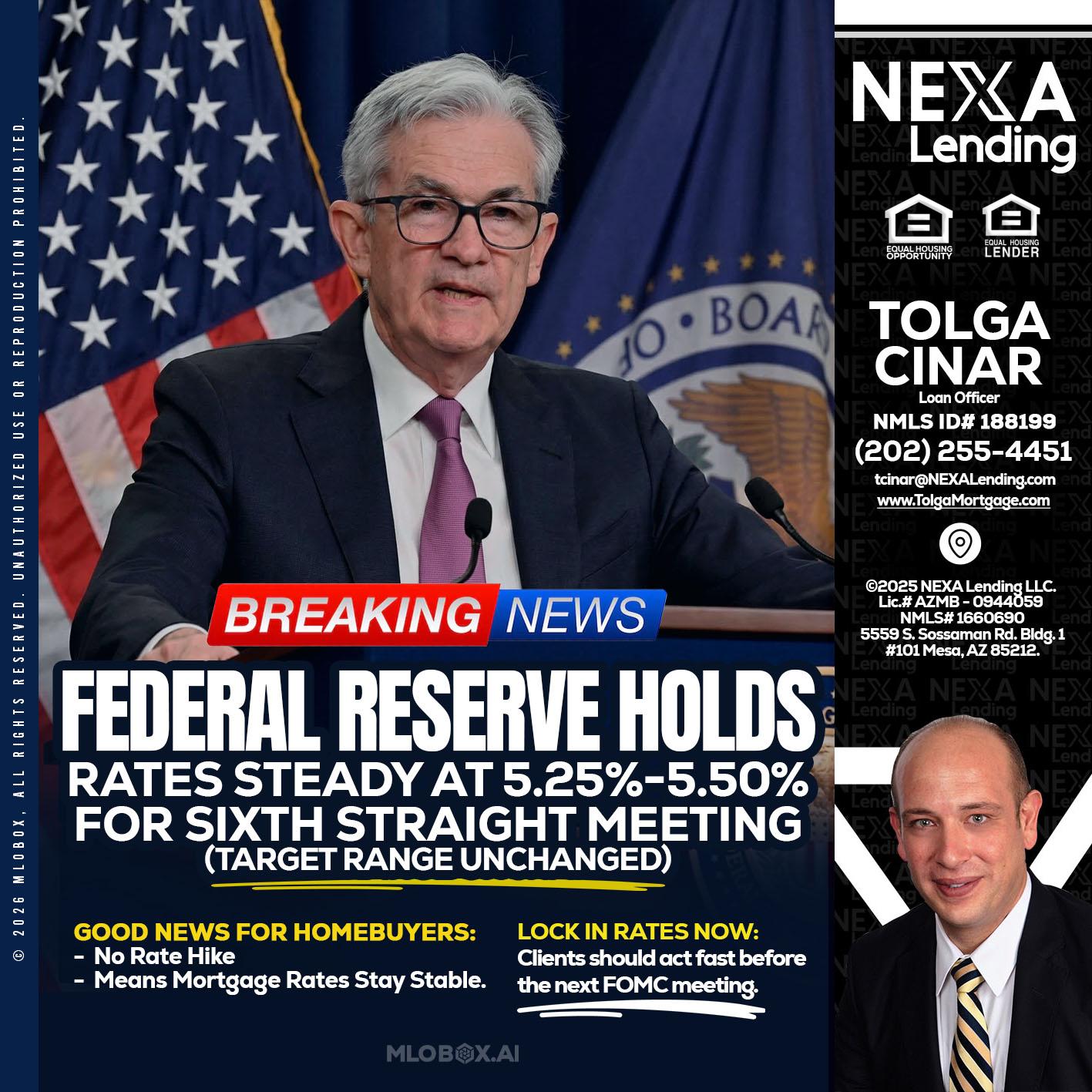 federal reserve - Tolga Cinar -Mortgage Loan Originator