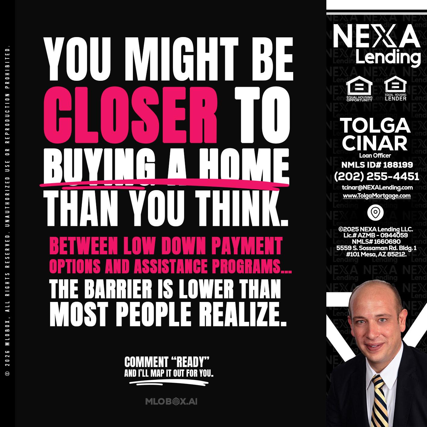 YOU MIGHT BE - Tolga Cinar -Mortgage Loan Originator