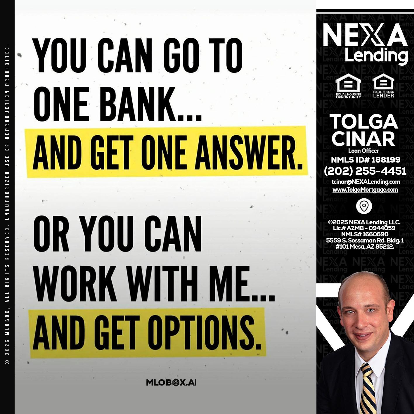YOU CAN GO TO - Tolga Cinar -Mortgage Loan Originator