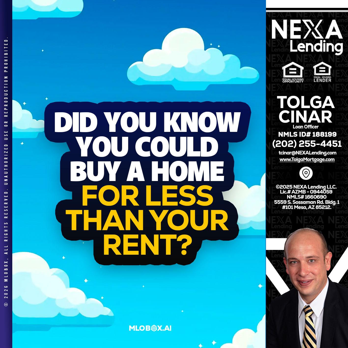 DID YOU KNOW - Tolga Cinar -Mortgage Loan Originator