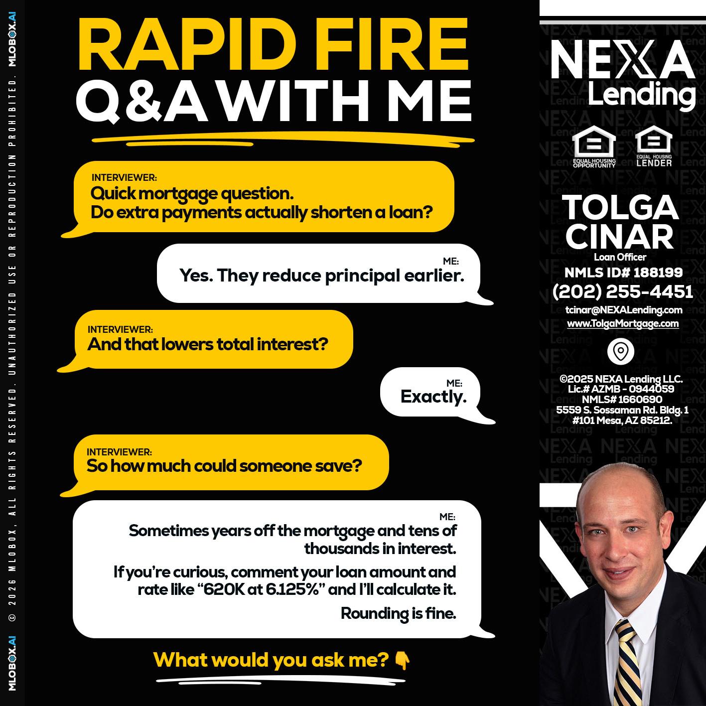 RAPID FIRE QA - Tolga Cinar -Mortgage Loan Originator