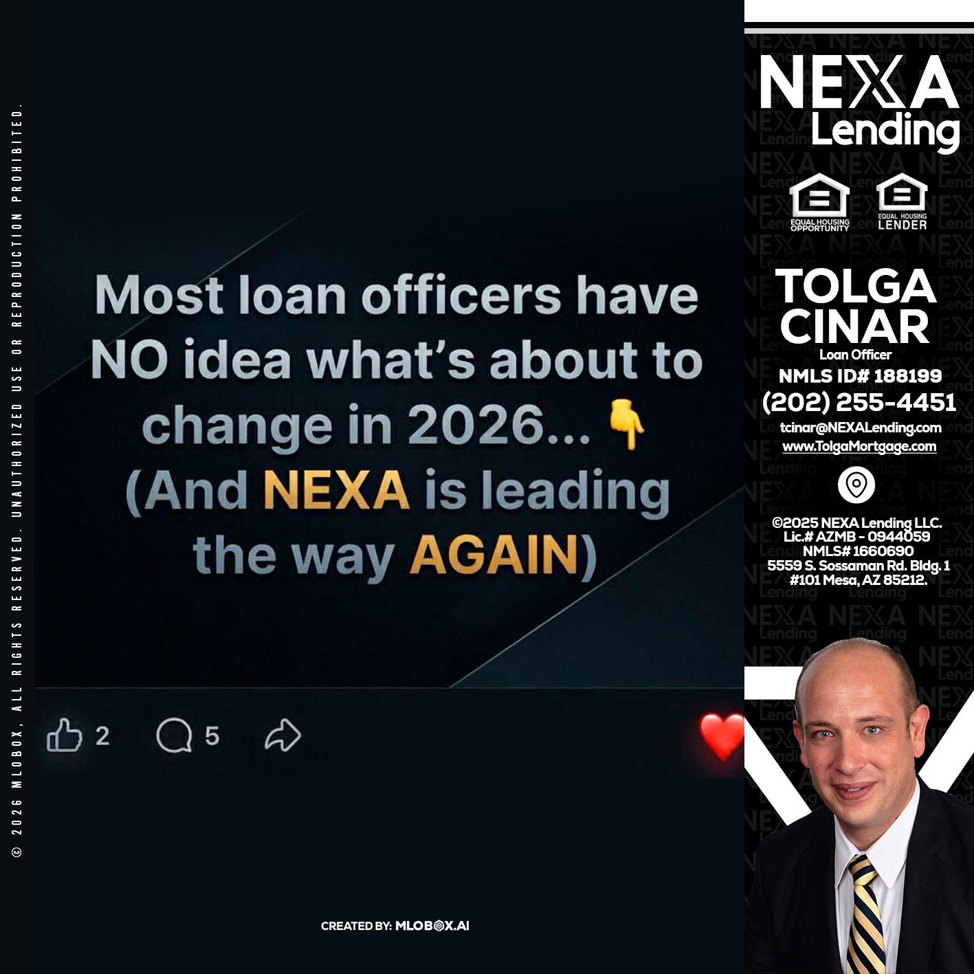 most loan officers - Tolga Cinar -Mortgage Loan Originator