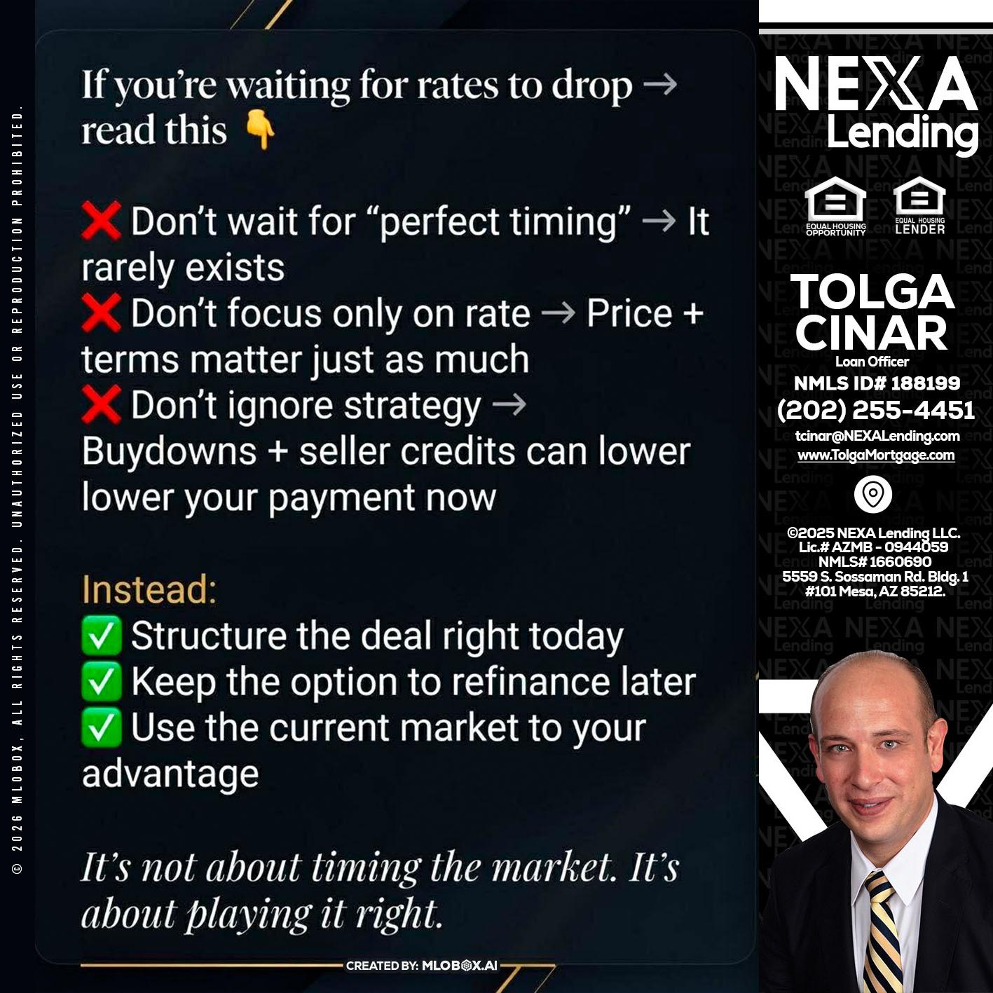 IF YOU ARE - Tolga Cinar -Mortgage Loan Originator