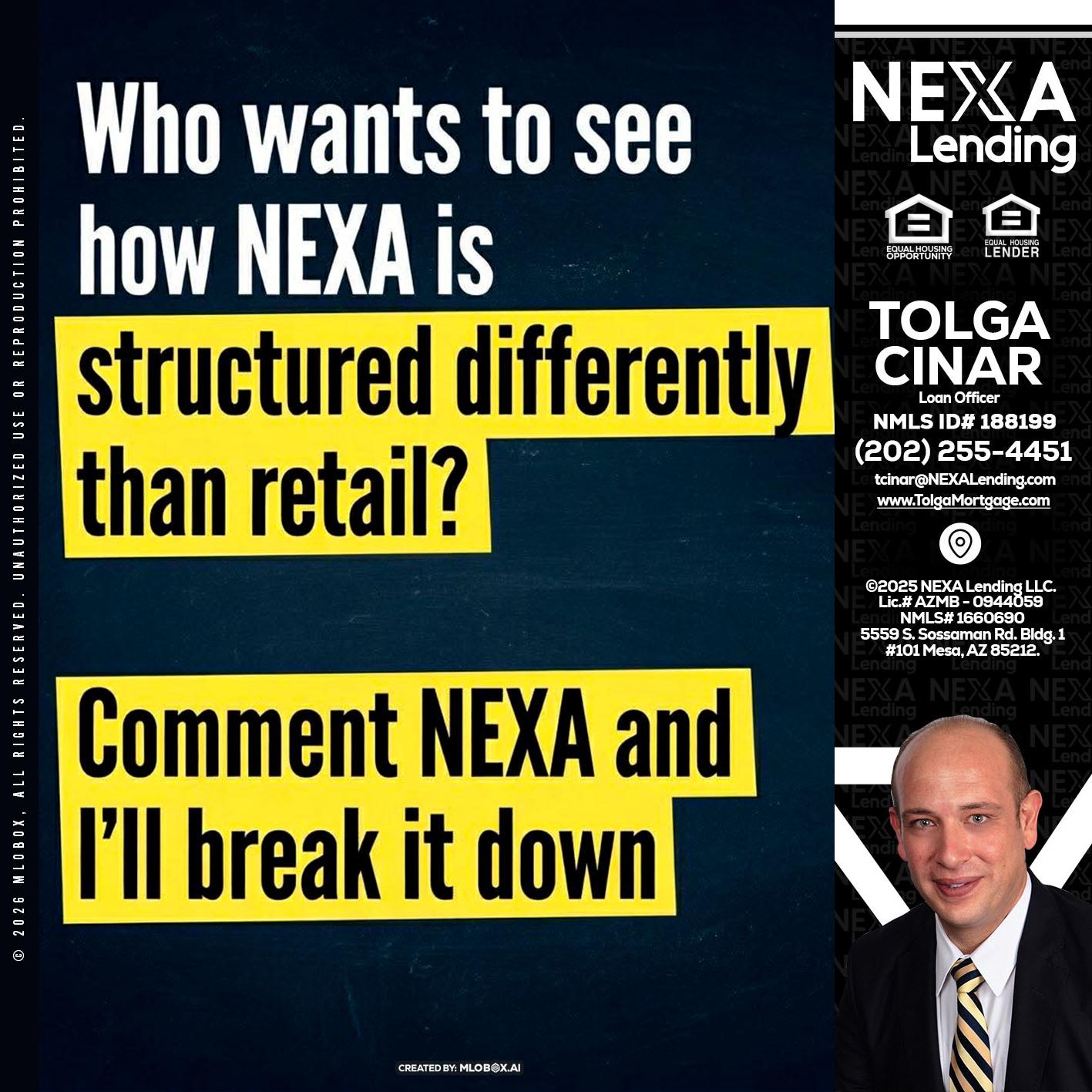 who want to see - Tolga Cinar -Mortgage Loan Originator