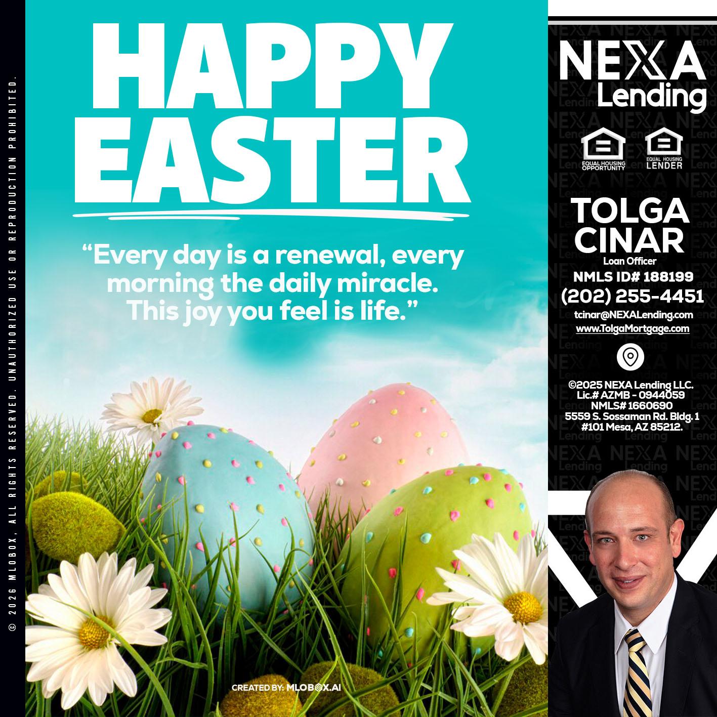 happy easter - Tolga Cinar -Mortgage Loan Originator