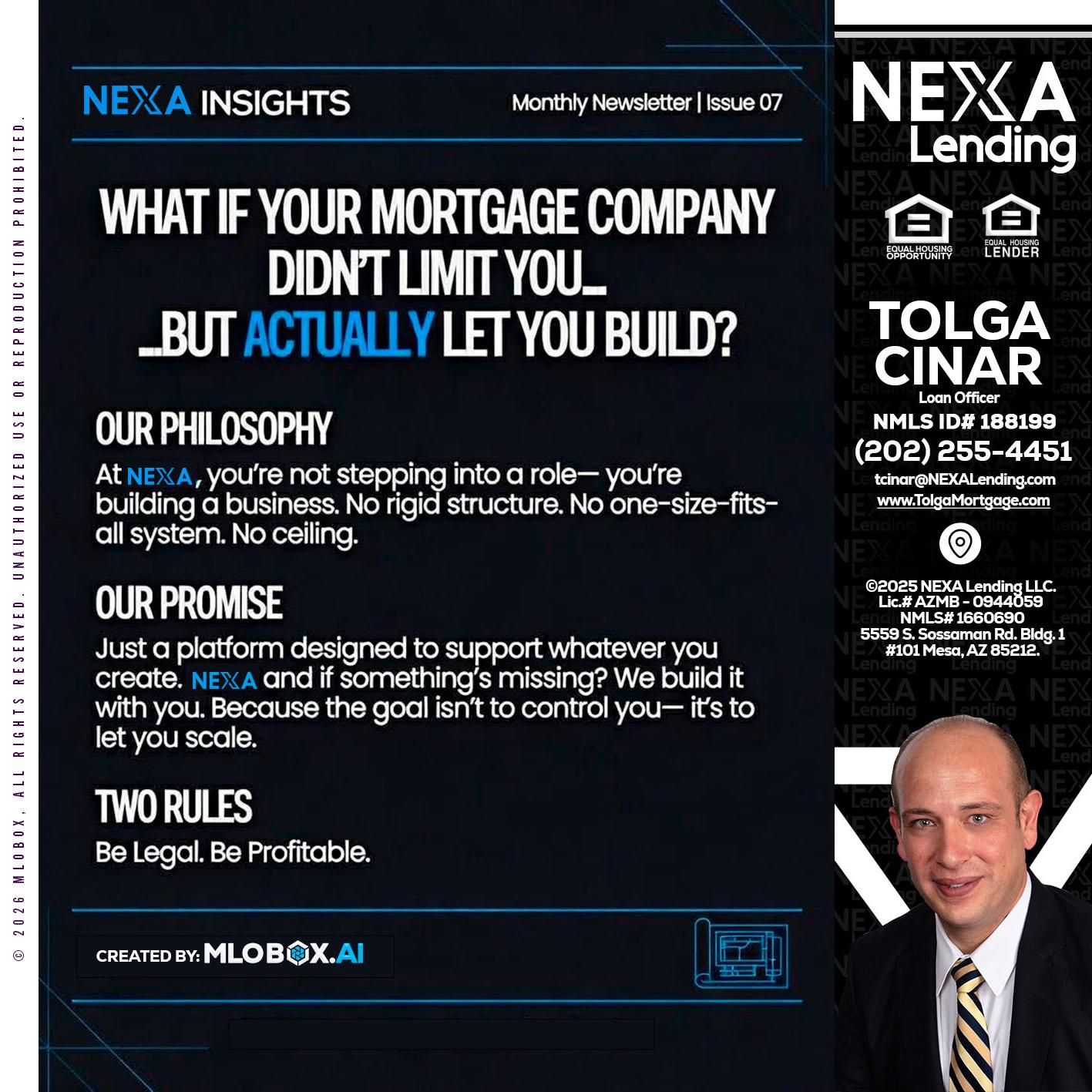 NEXA INSIGHTS - Tolga Cinar -Mortgage Loan Originator