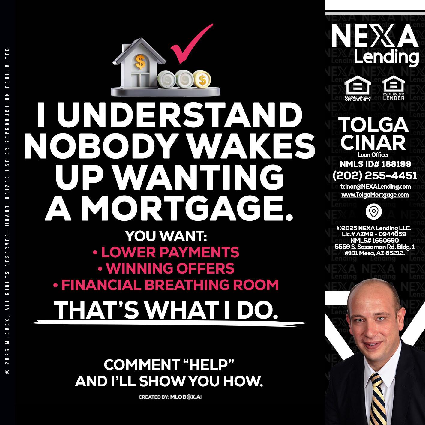 I UNDERSTAND - Tolga Cinar -Mortgage Loan Originator