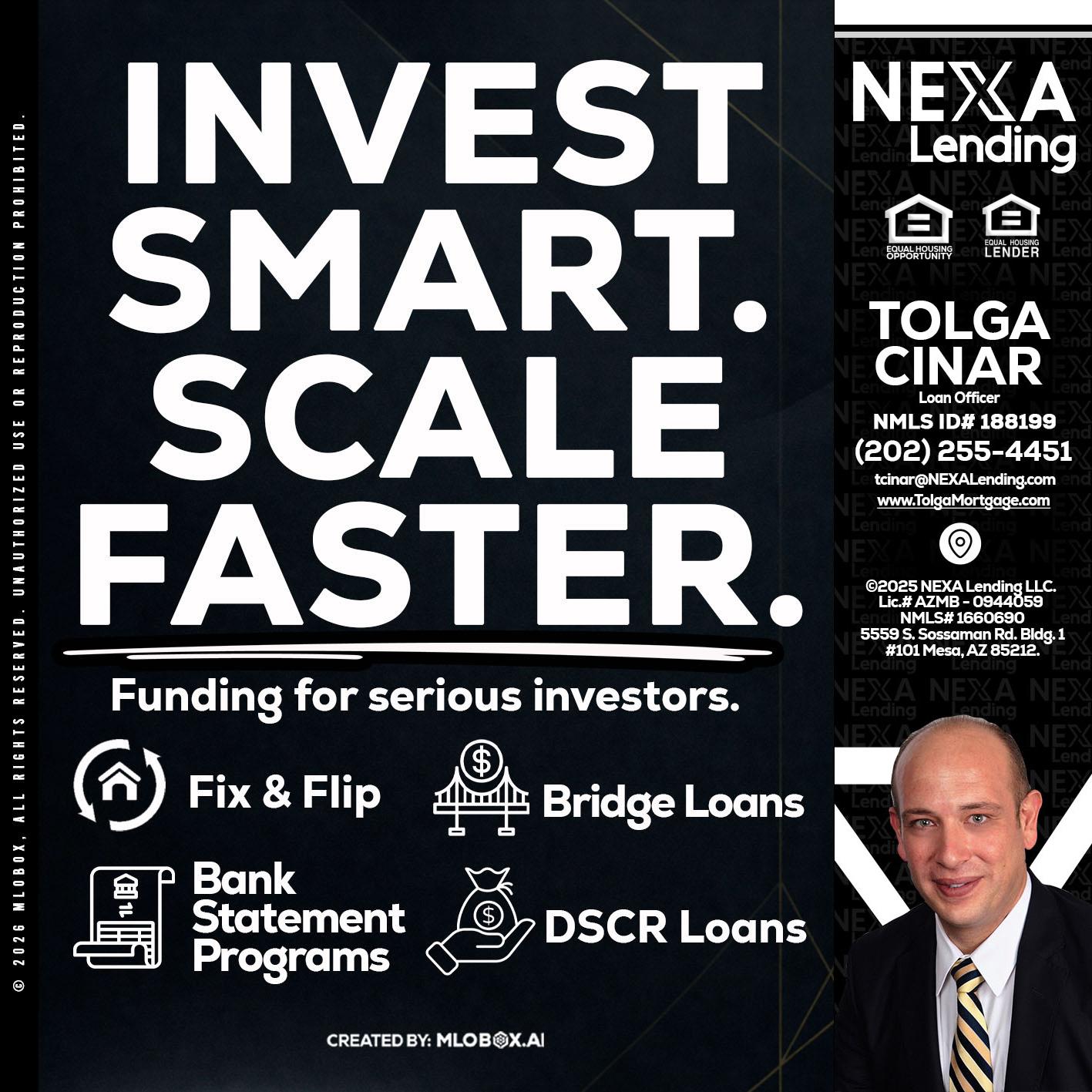 INVEST SMART - Tolga Cinar -Mortgage Loan Originator