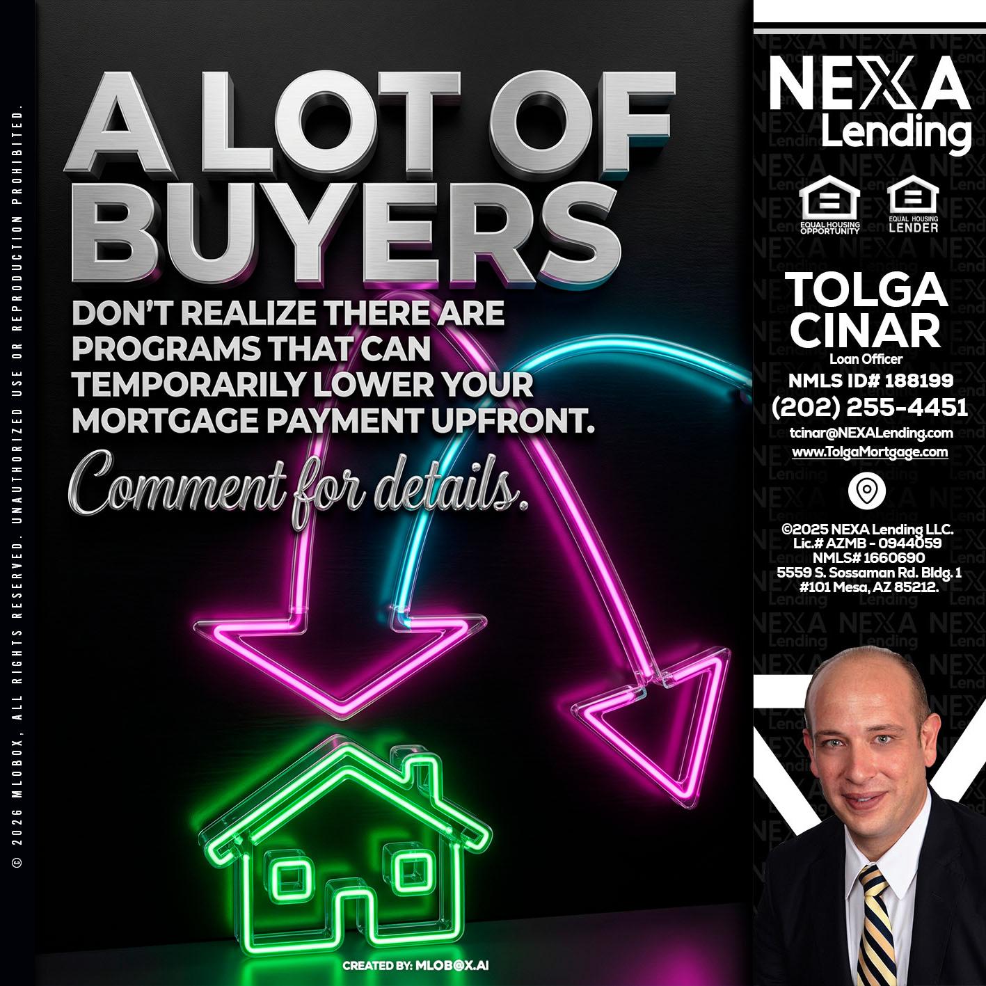 A LOT OF BUYERS - Tolga Cinar -Mortgage Loan Originator