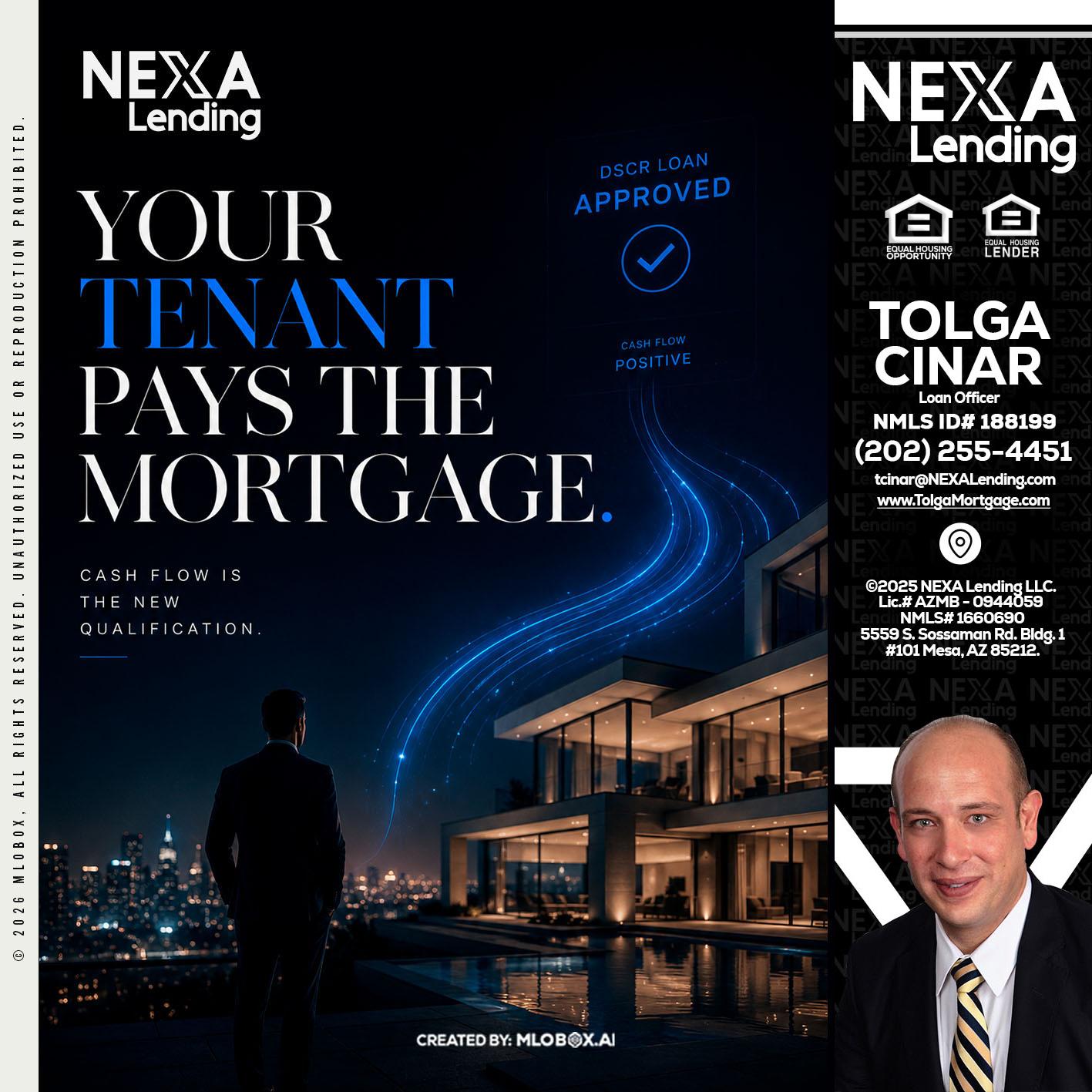 DSCR LOANS - Tolga Cinar -Mortgage Loan Originator
