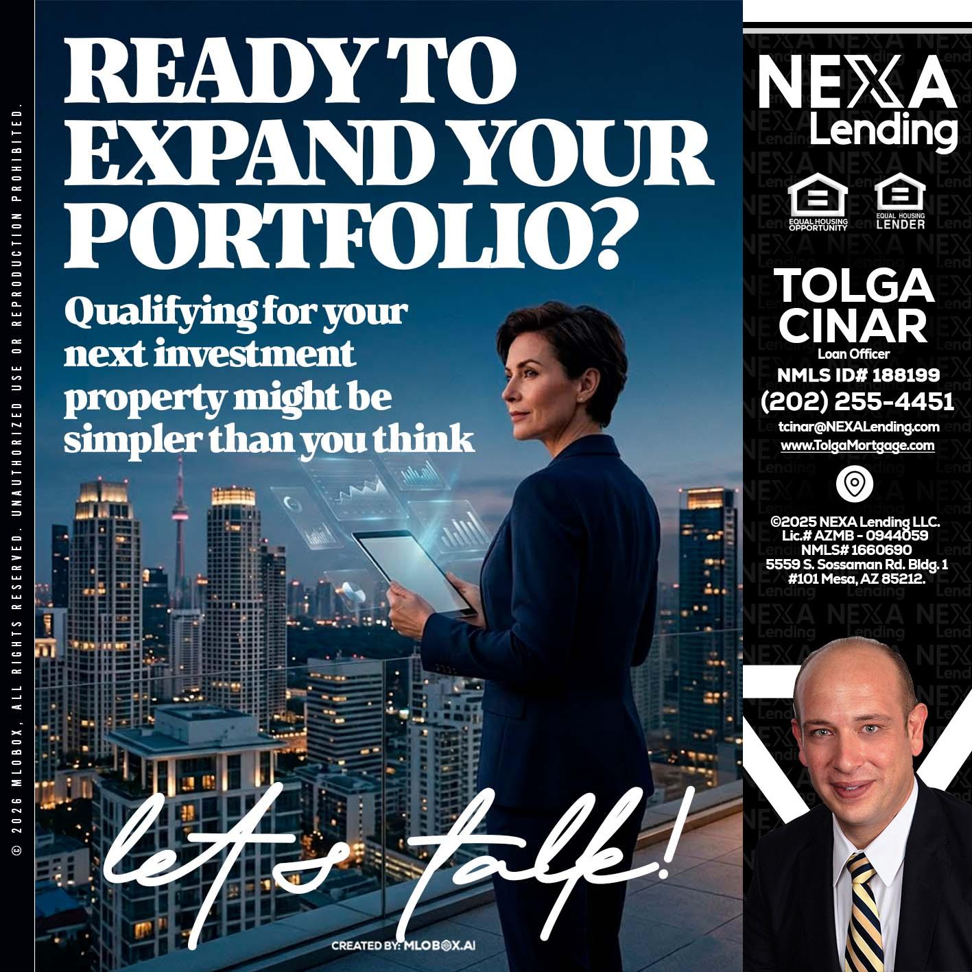 READY TO EXPAND - Tolga Cinar -Mortgage Loan Originator