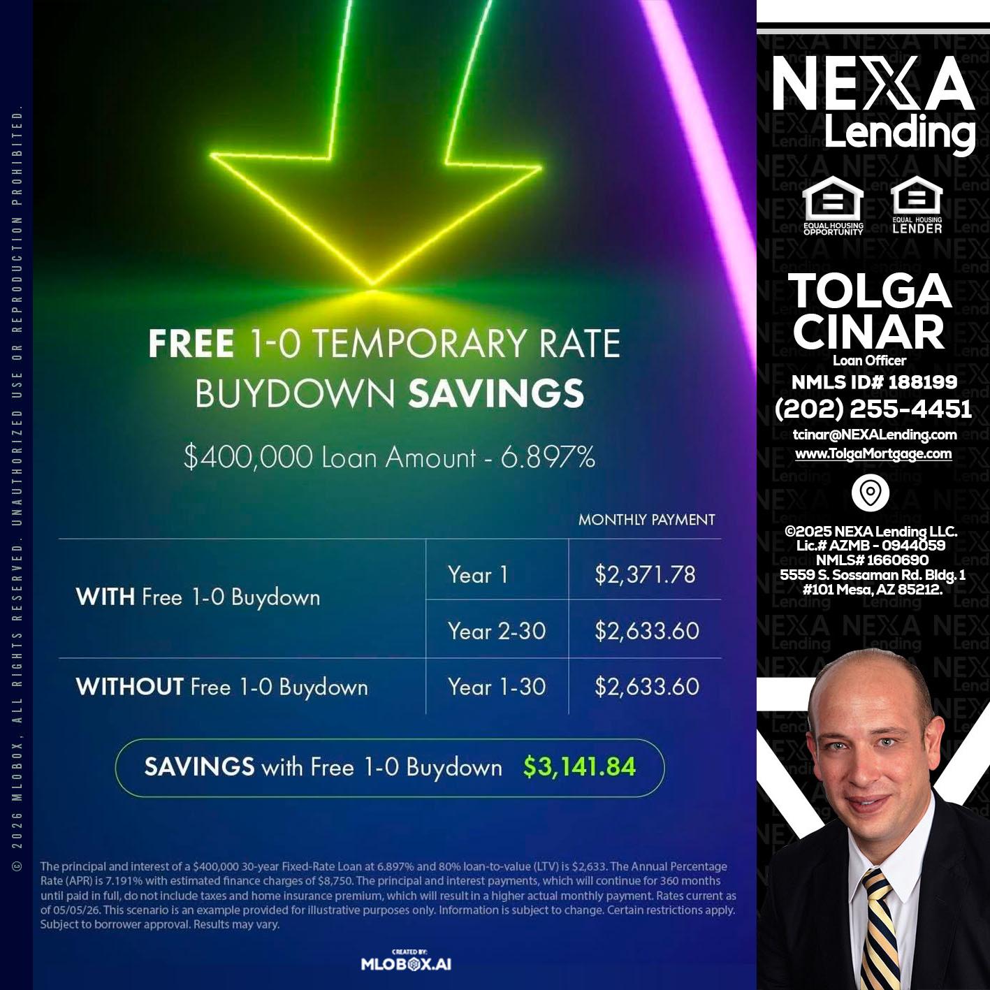BUYDOWN - Tolga Cinar -Mortgage Loan Originator