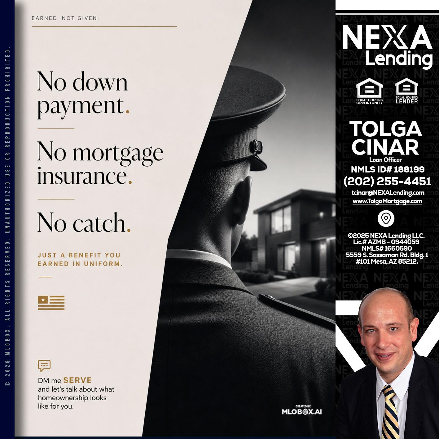 NO DOWN PAYMENT - Tolga Cinar -Mortgage Loan Originator