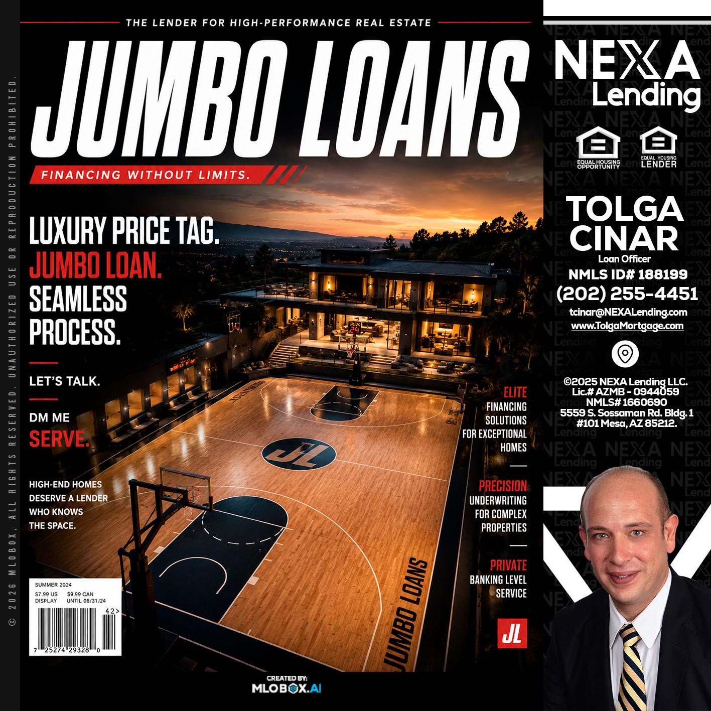JUMBO LOANS - Tolga Cinar -Mortgage Loan Originator