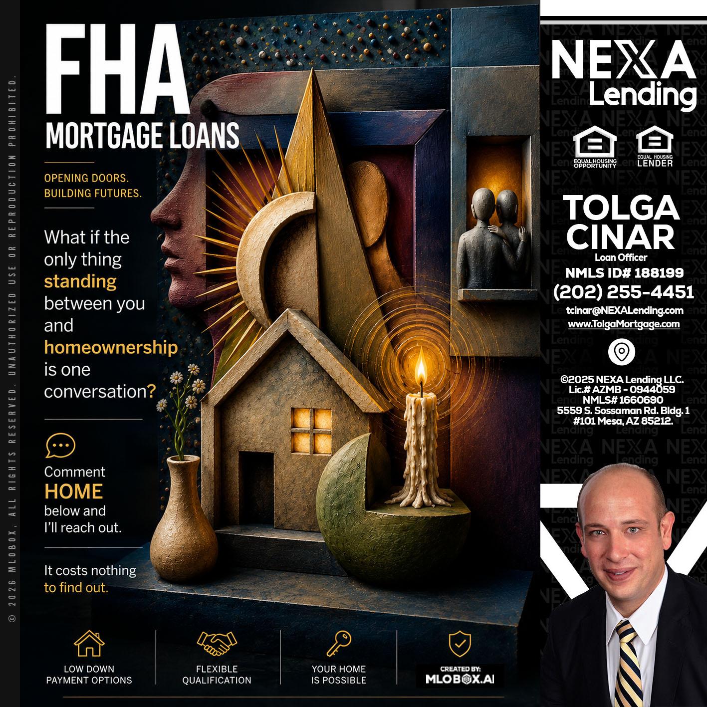 FHA - Tolga Cinar -Mortgage Loan Originator
