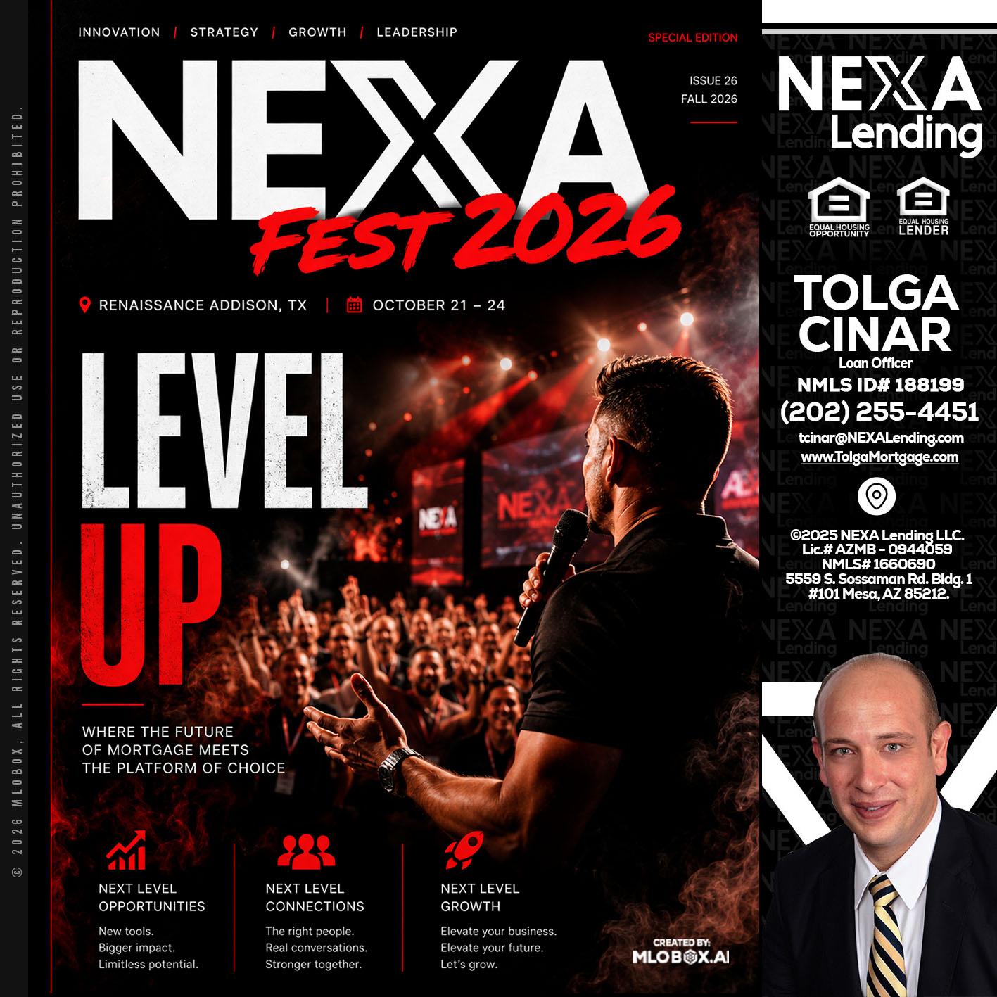 NEXA FEST 2026 - Tolga Cinar -Mortgage Loan Originator