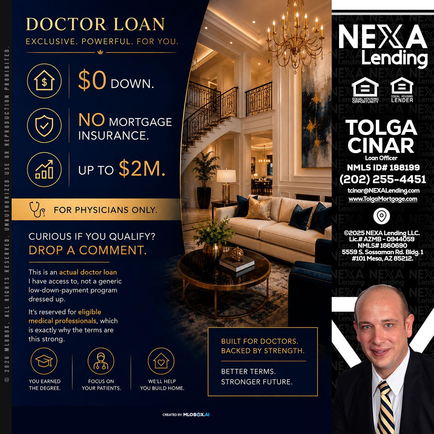 DOCTOR LOANS - Tolga Cinar -Mortgage Loan Originator