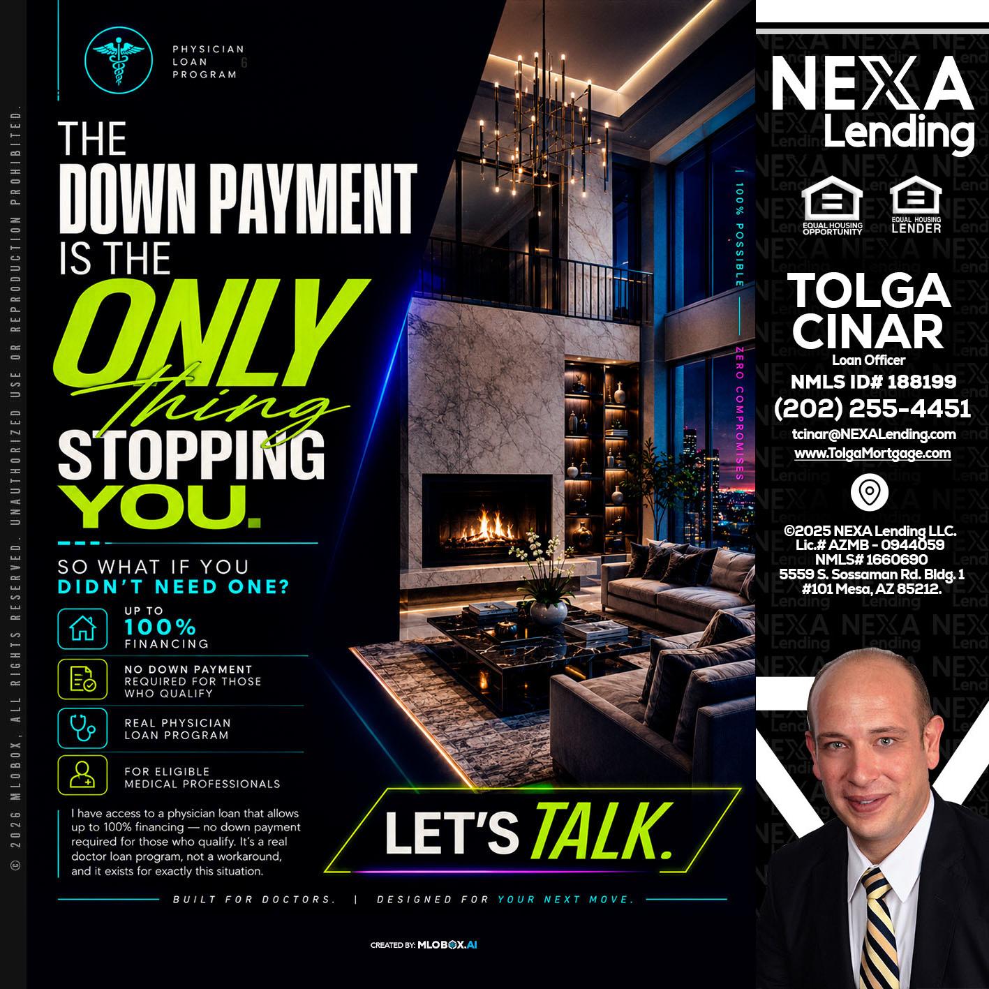 THE DOWN PAYMENT - Tolga Cinar -Mortgage Loan Originator