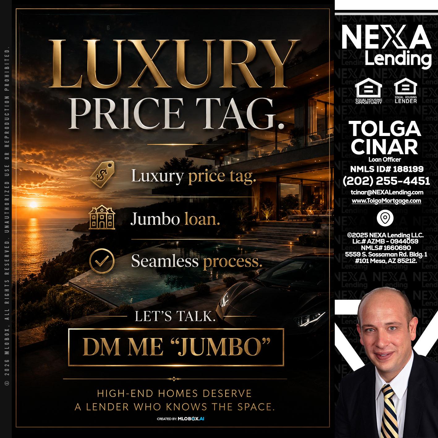 LUXURY PRICE - Tolga Cinar -Mortgage Loan Originator