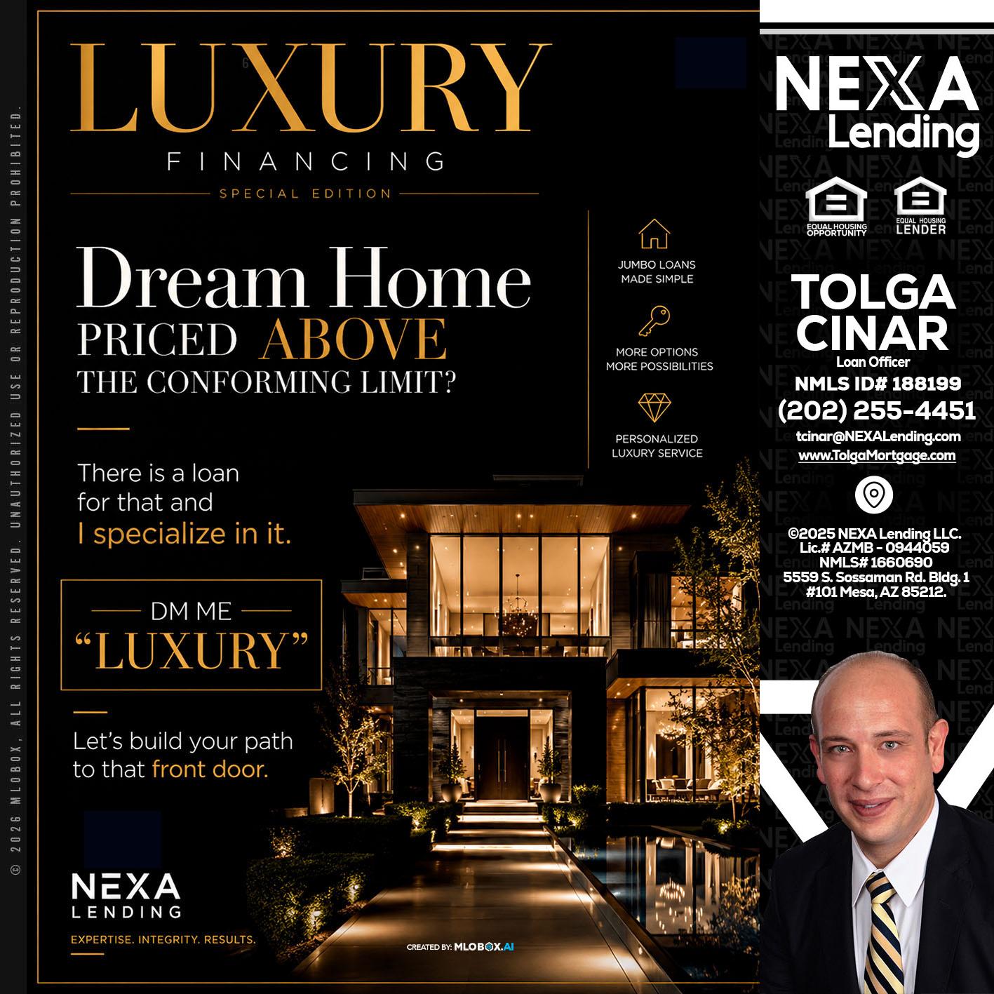 LUXURY - Tolga Cinar -Mortgage Loan Originator
