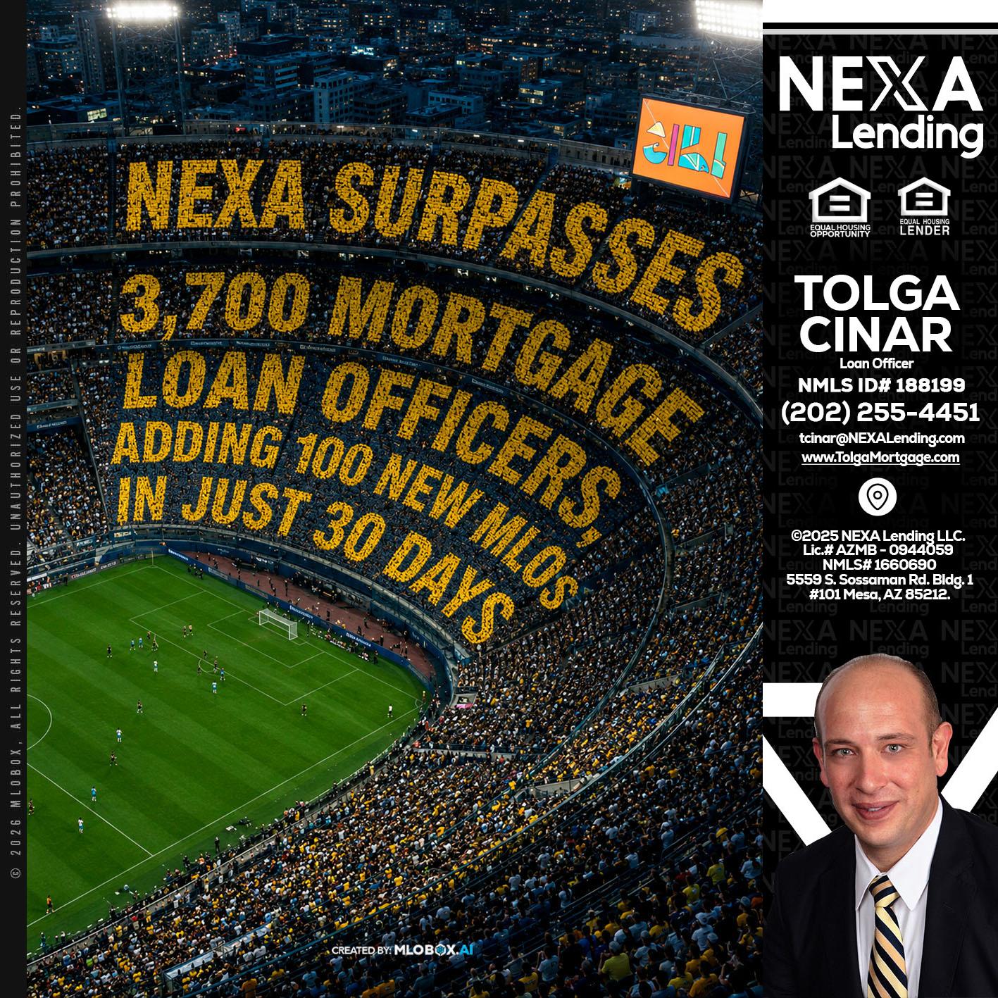 NEXA SURPASSES - Tolga Cinar -Mortgage Loan Originator