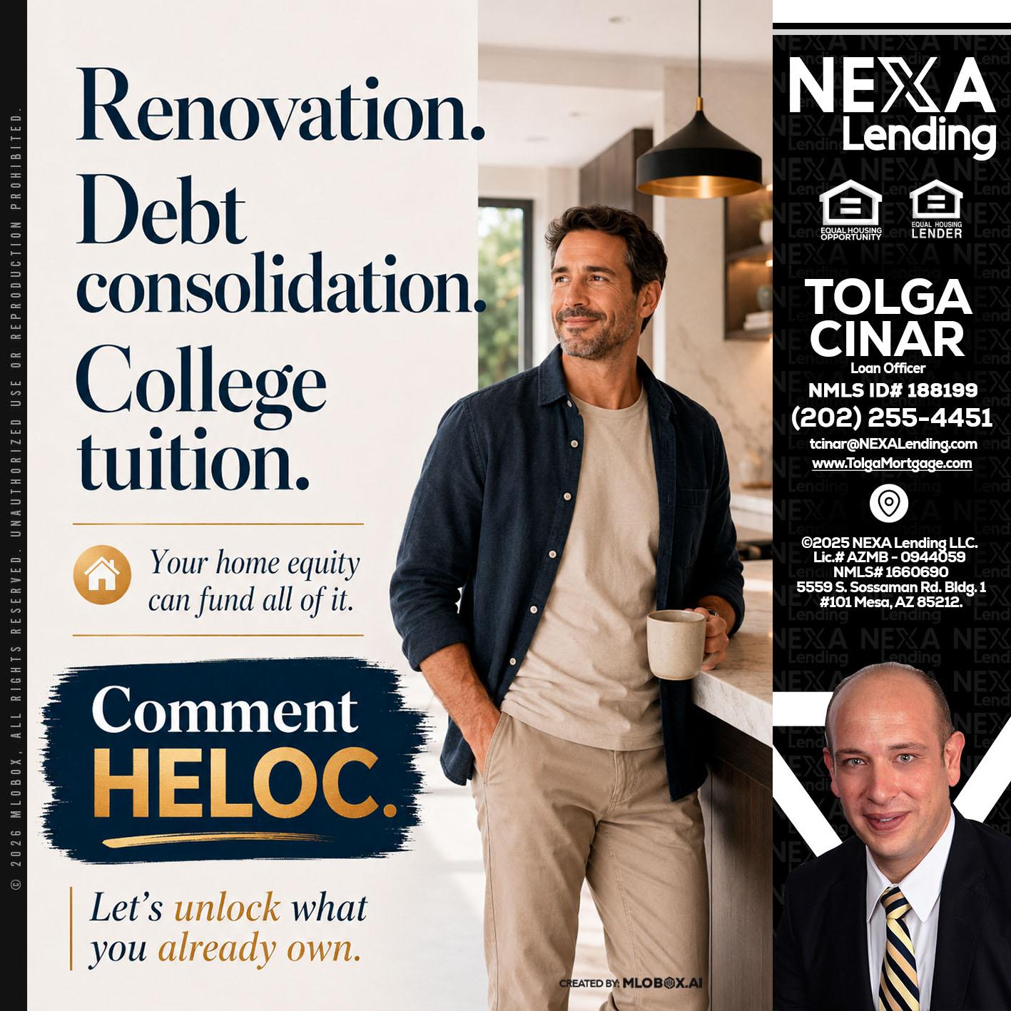 RENOVATION DEBT - Tolga Cinar -Mortgage Loan Originator