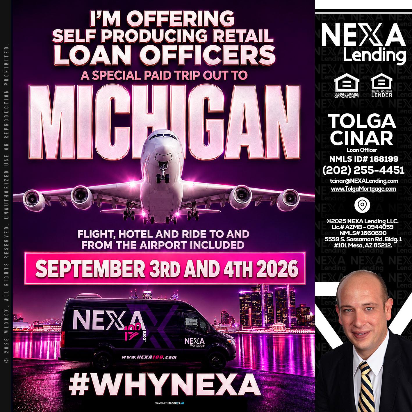MICHIGAN TRIP - Tolga Cinar -Mortgage Loan Originator