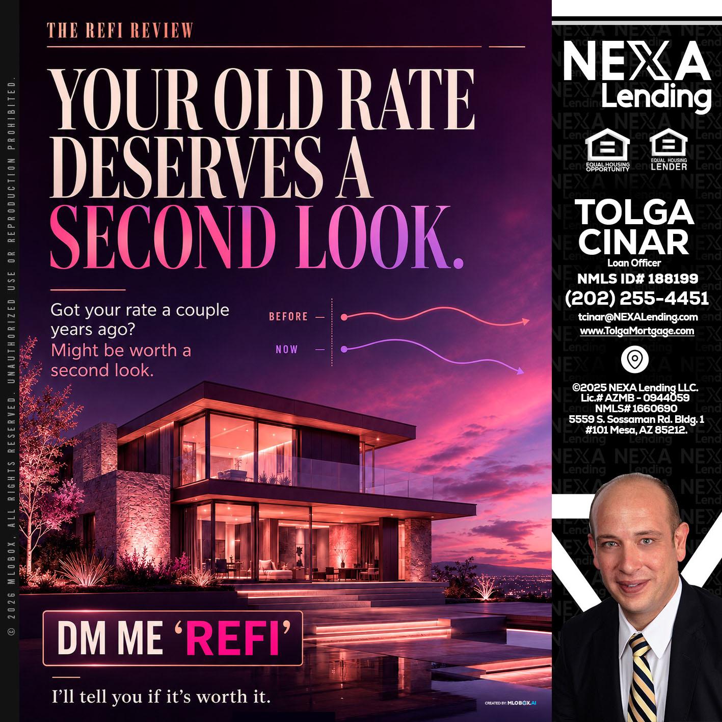 YOUR OLD - Tolga Cinar -Mortgage Loan Originator
