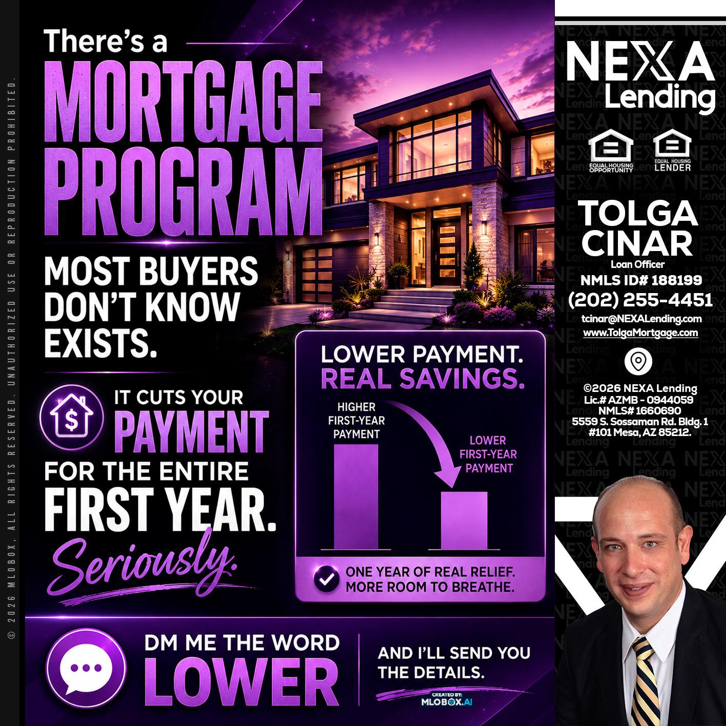MORTGAGE PROGRAM - Tolga Cinar -Mortgage Loan Originator