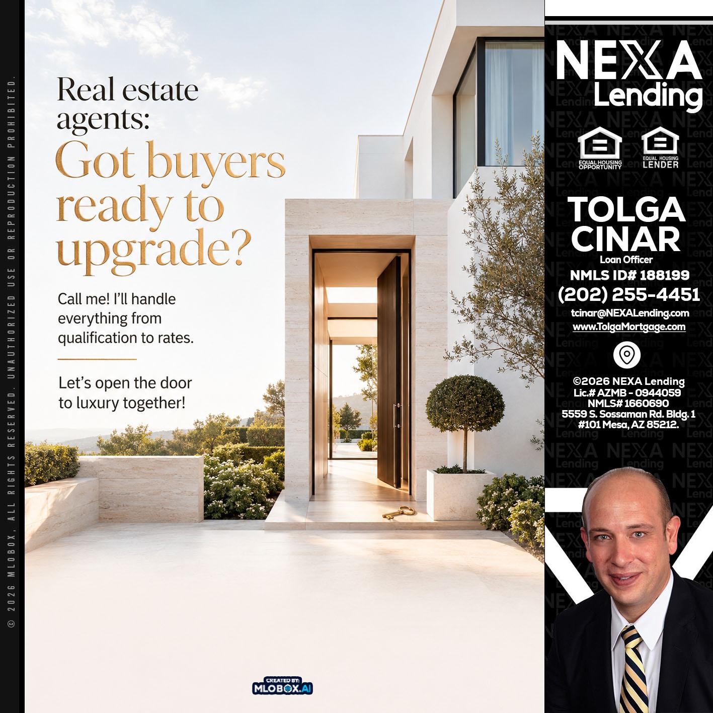 REAL ESTATE AGENTS - Tolga Cinar -Mortgage Loan Originator