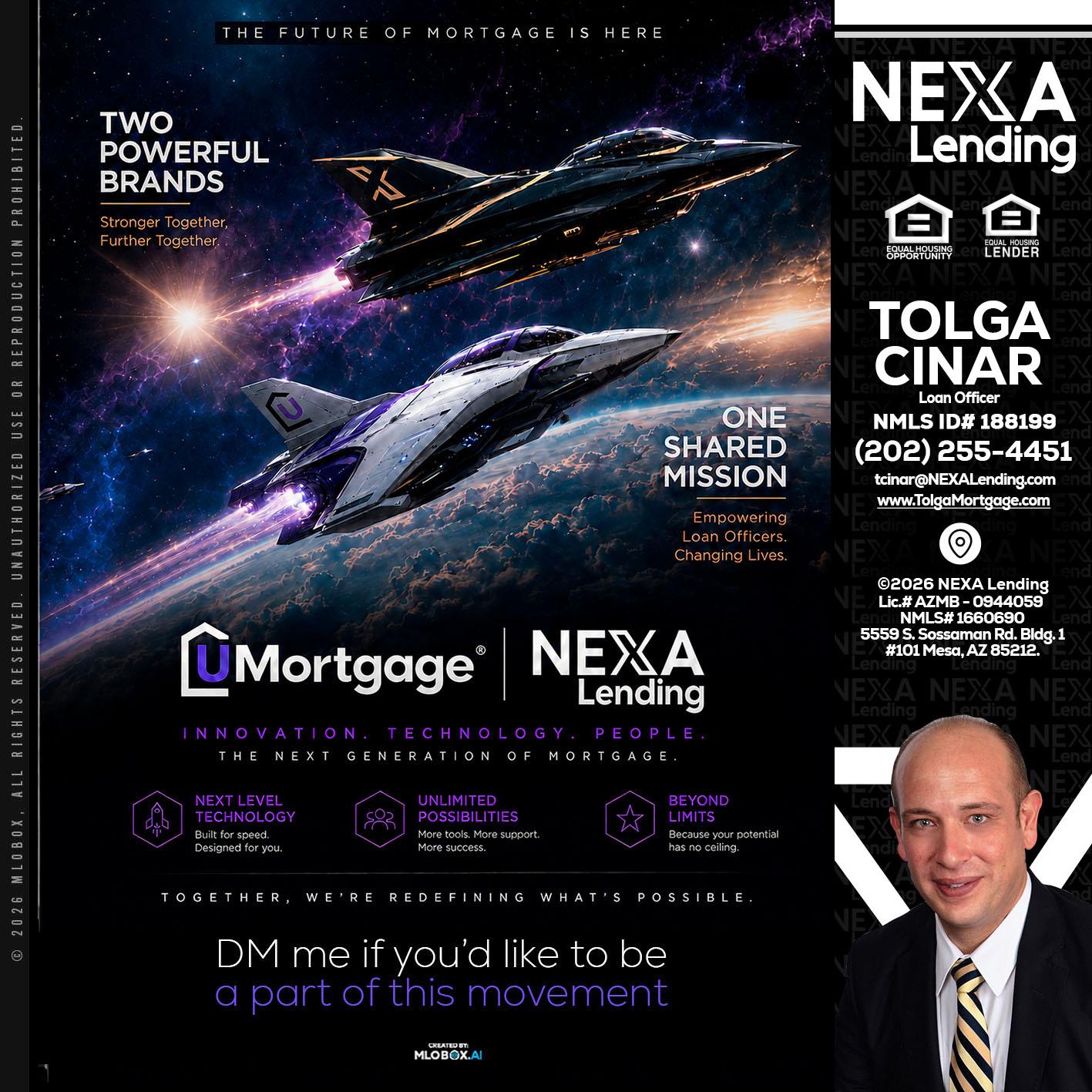 U Mortgage + NEXA lending - Tolga Cinar -Mortgage Loan Originator