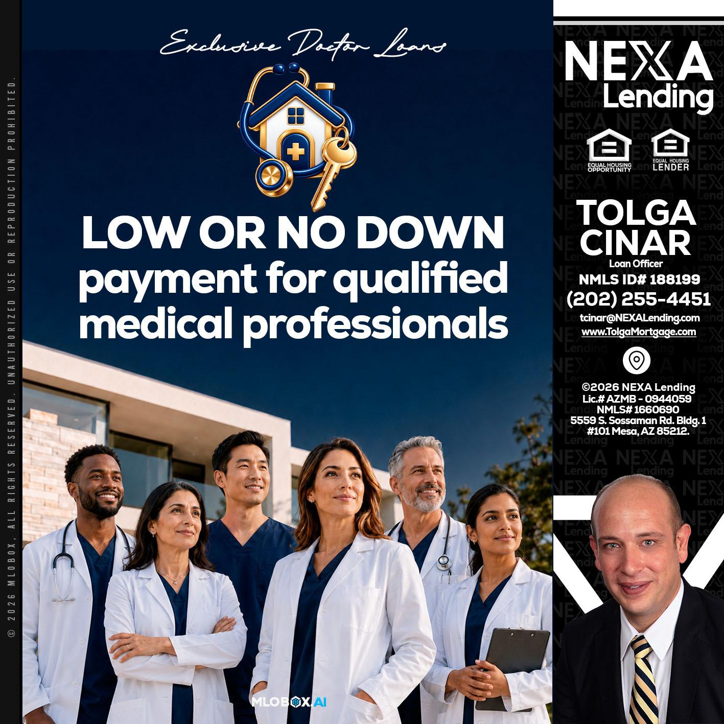 DOCTOR LOANS - Tolga Cinar -Mortgage Loan Originator